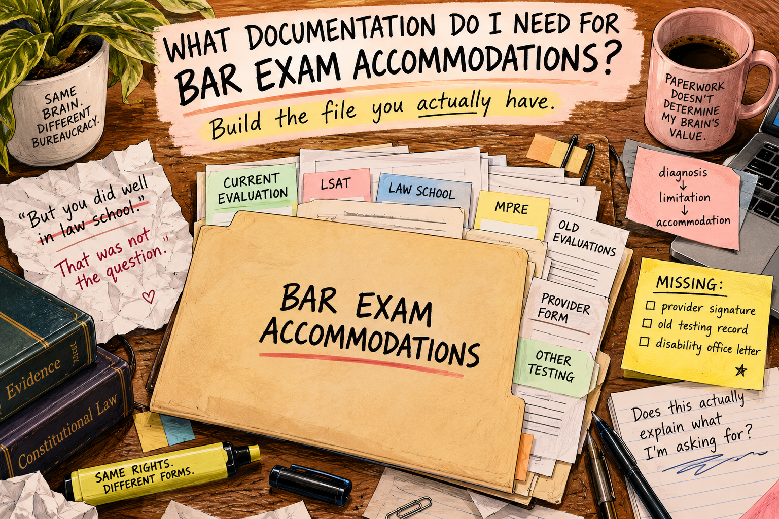 What documentation do I need for bar exam accommodations?