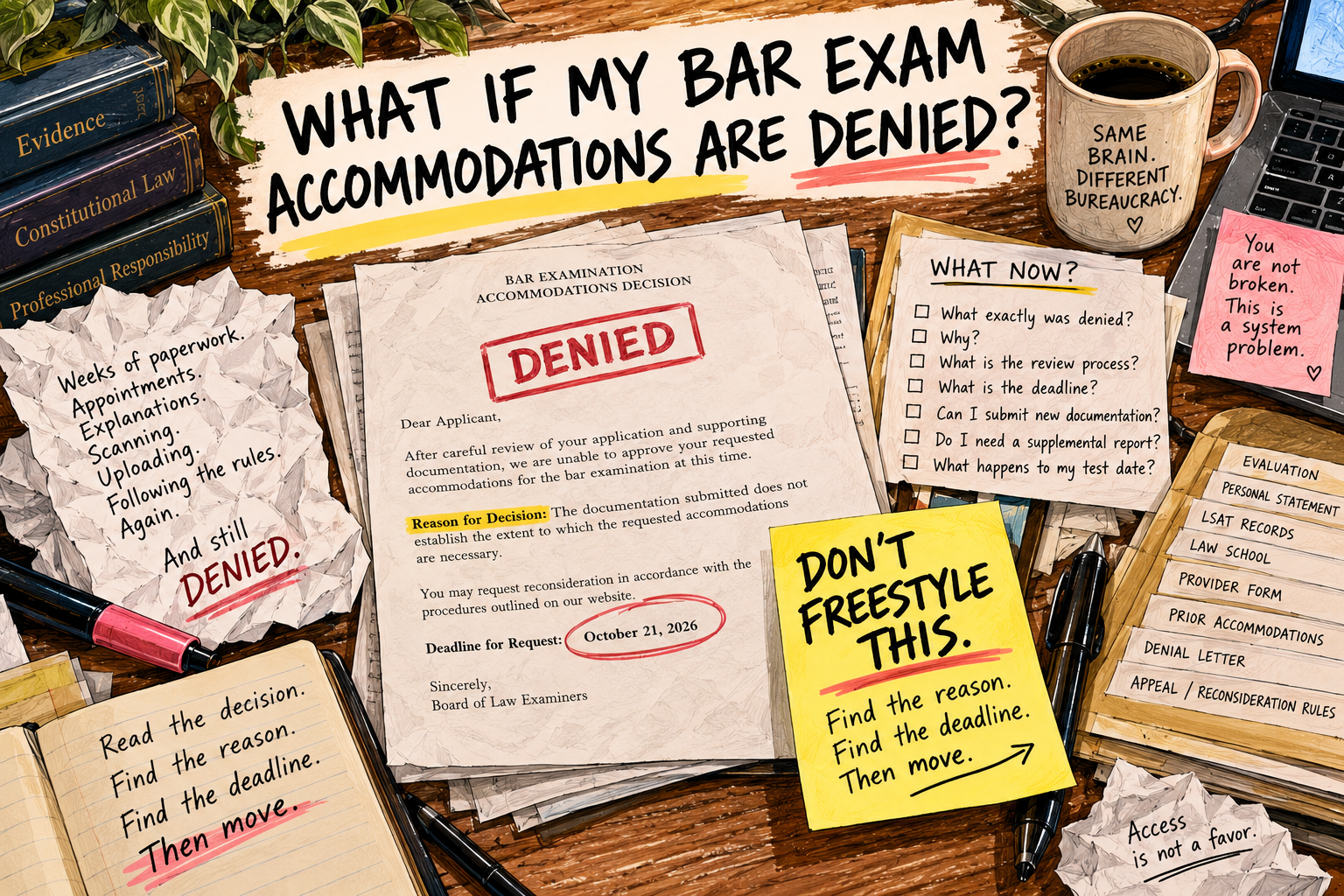 What if my bar exam accommodations are denied?