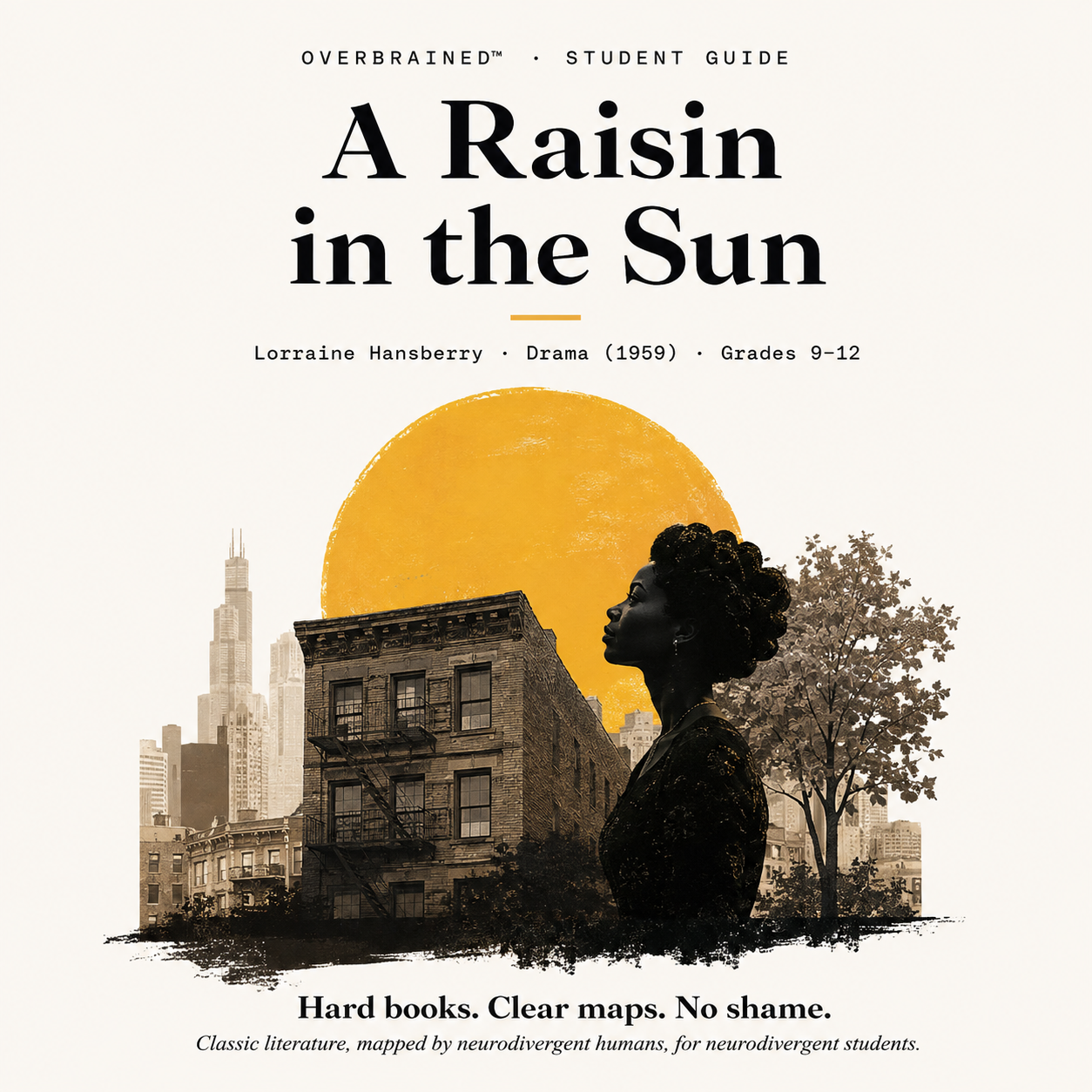 OVER-BRAINED™ STUDENT / READER  A Raisin in the Sun
