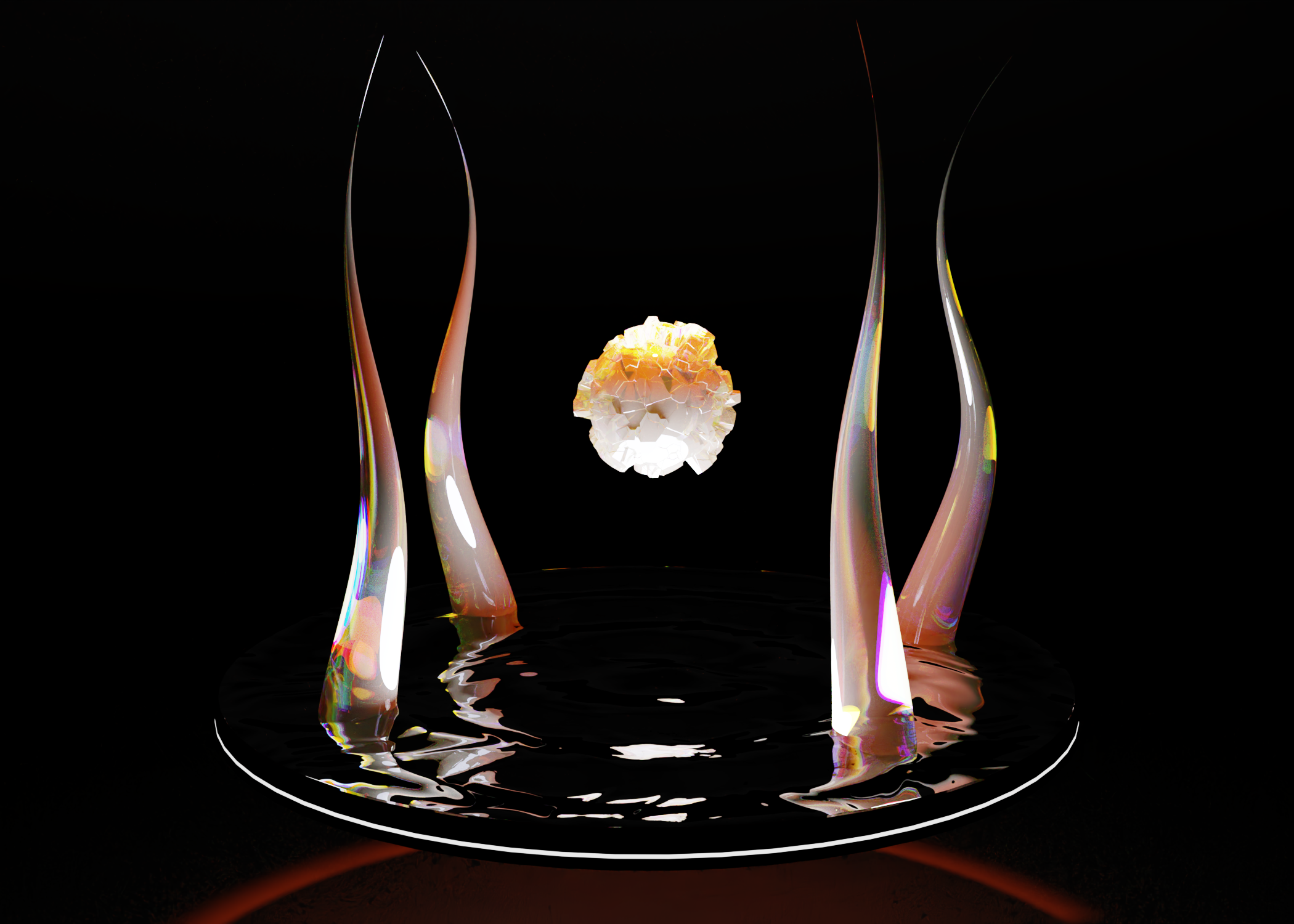 Tentacle Glass - digital sculpture