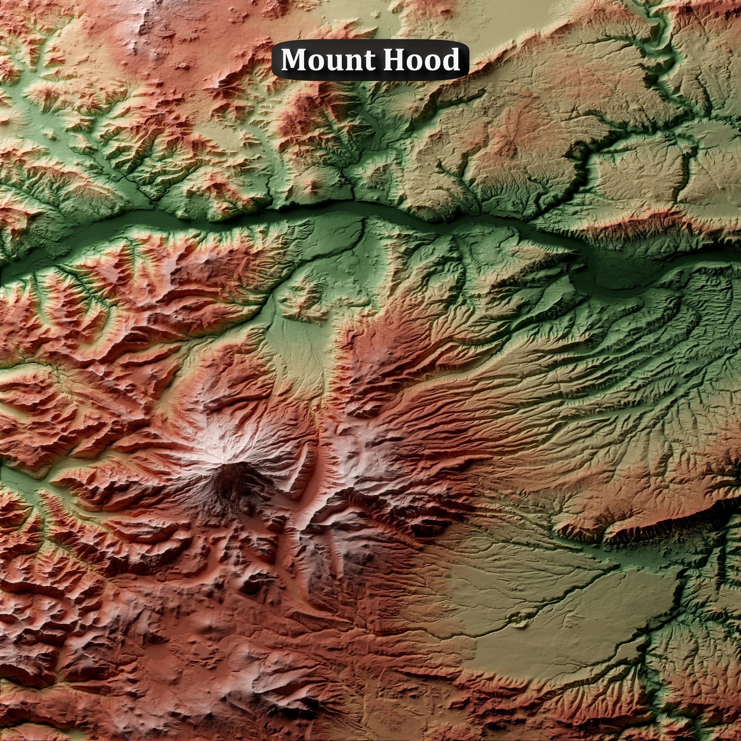 Mount Hood - custom topographical visualizer