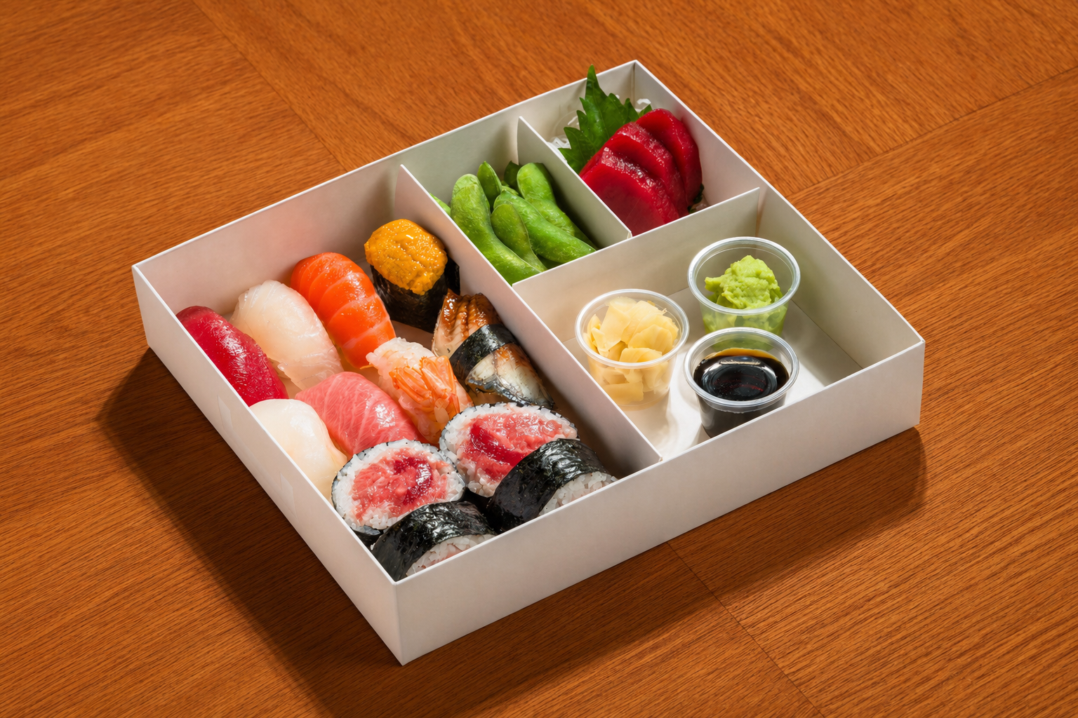 Hi.Dozo The Chef's Choice omakase set — eight pieces of fresh nigiri selected by Chef Nakazawa