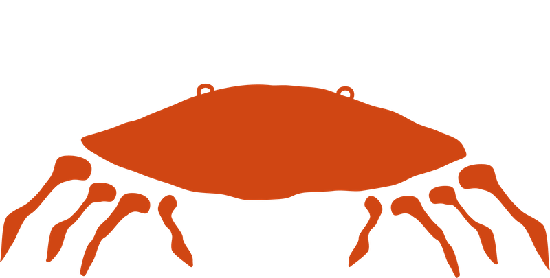 Hi.Dozo illustrated crab icon