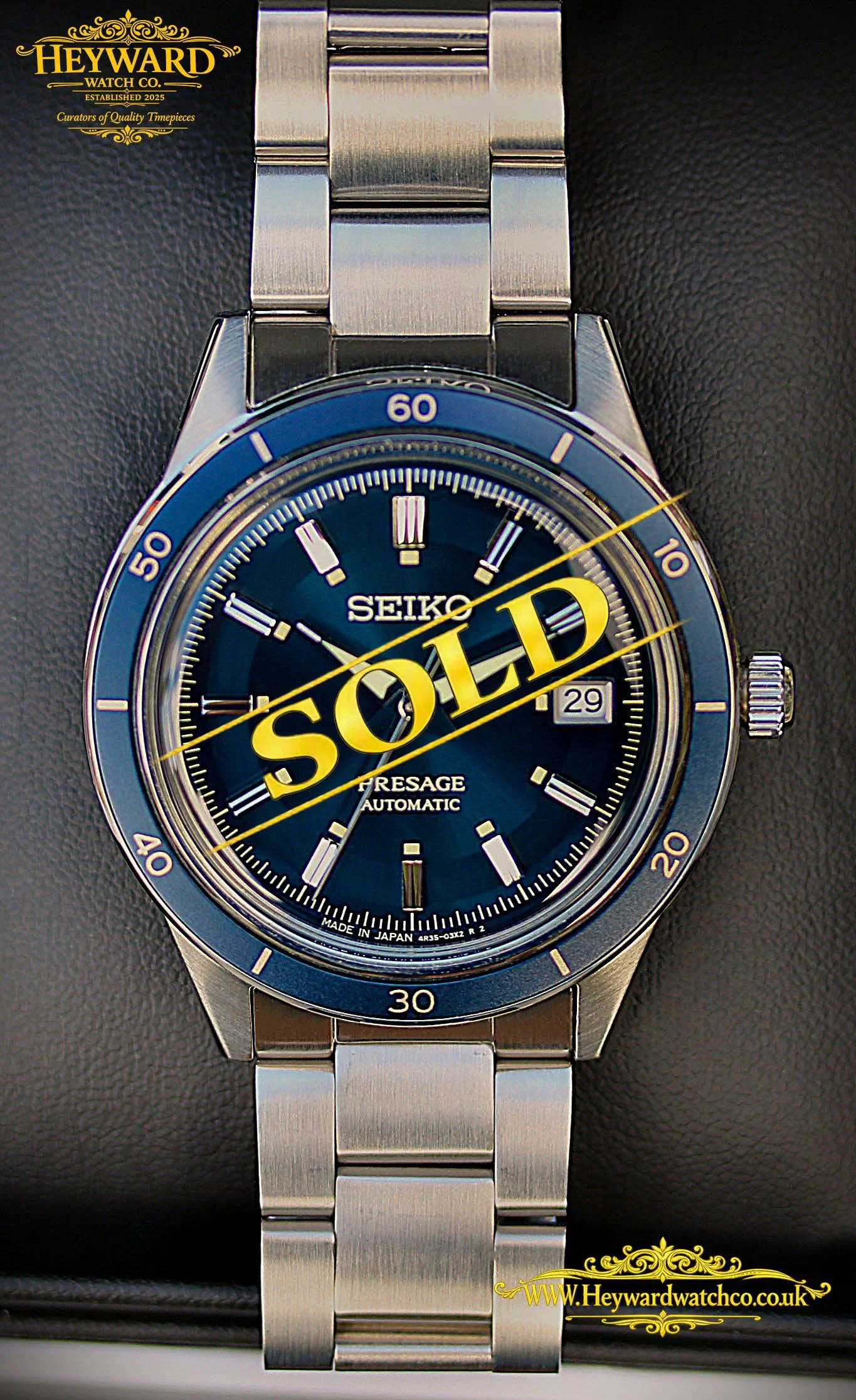 Seiko Presage Blue Men's Watch - SRPG05J1 - Full Set - 2026