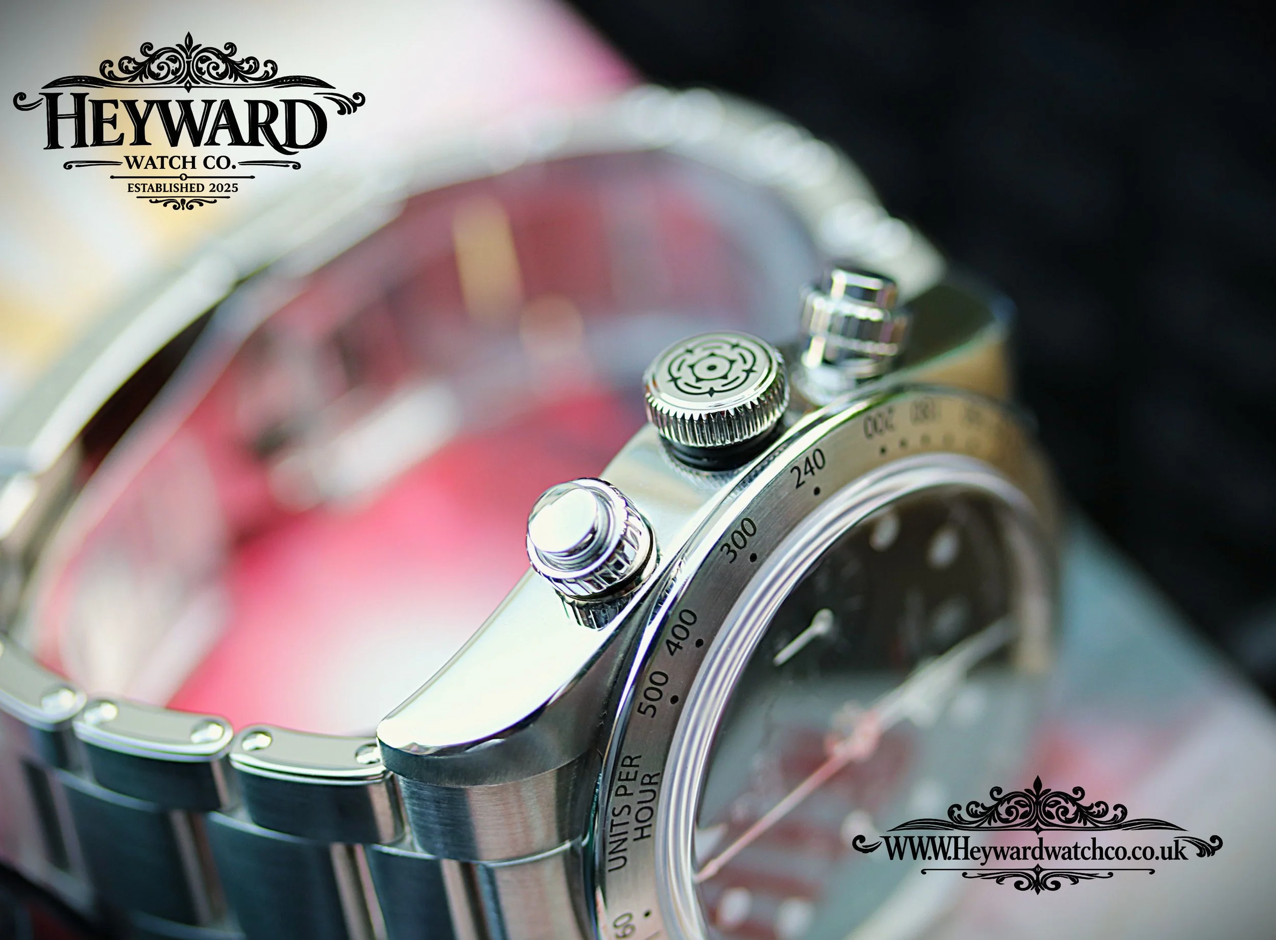 Crown and pusher detailing in polished steel, showcasing Tudor’s precision and craftsmanship.