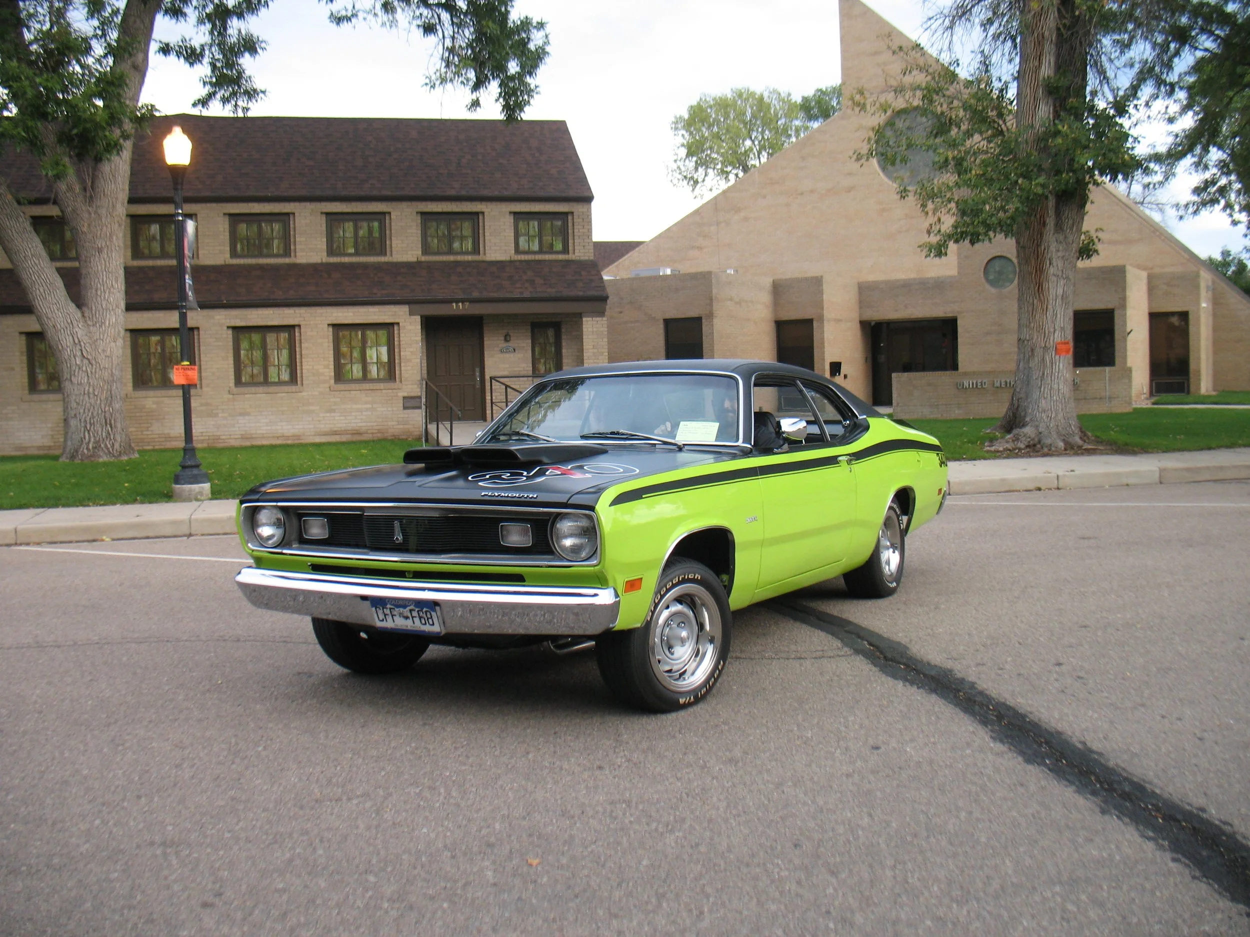 Krystal Allen 1970 Plymouth Duster in Sub-lime.JPG