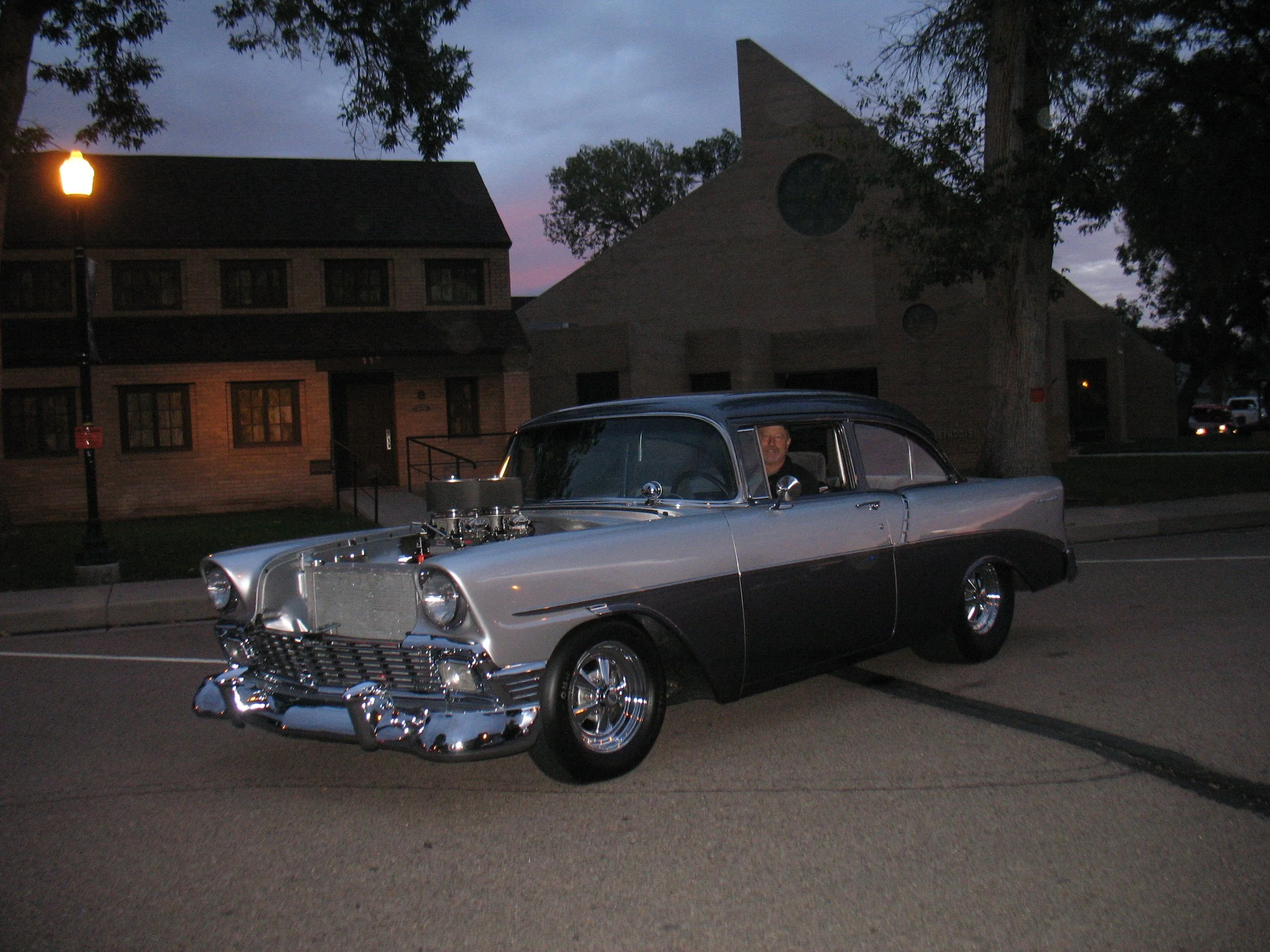 Tom and Crystal Herman 1956 Chevy 210.JPG