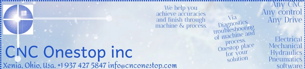 CNC Onestop Inc. logo, text and link to website for CNC grinding machine support.