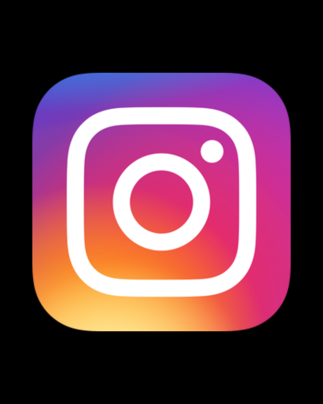 Instagram app icon with a multicolor gradient background and a white outline of a camera.