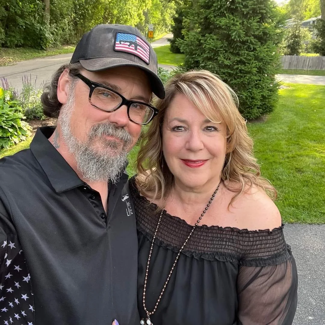 Rob and Vicki Anthony, owners of T & R Communications. Electricians based in Cary, Illinois.