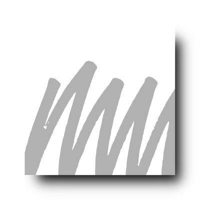 Close-up of handwritten gray letters on a white background.