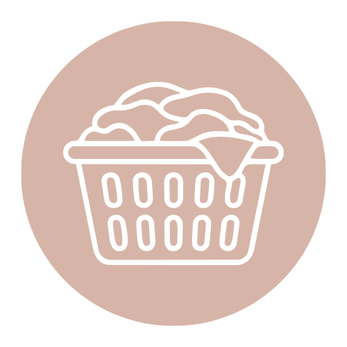 Icon representing drop-off wash and fold laundry services.