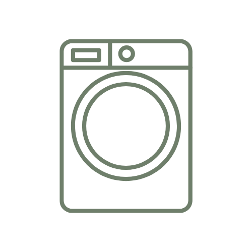 Laundry basket icon representing wash and fold laundry service.
