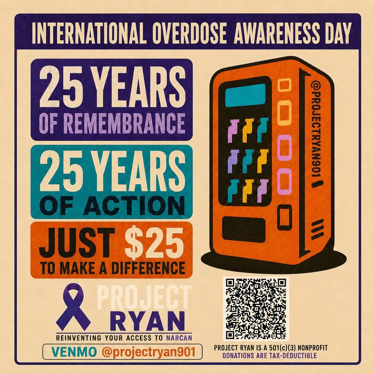 Today is International Overdose Awareness Day&mdash;and this year marks 25 years of remembrance and action.

We remember every life lost, stand beside every family carrying that loss, and continue working to prevent the next one.

A gift of just $25 
