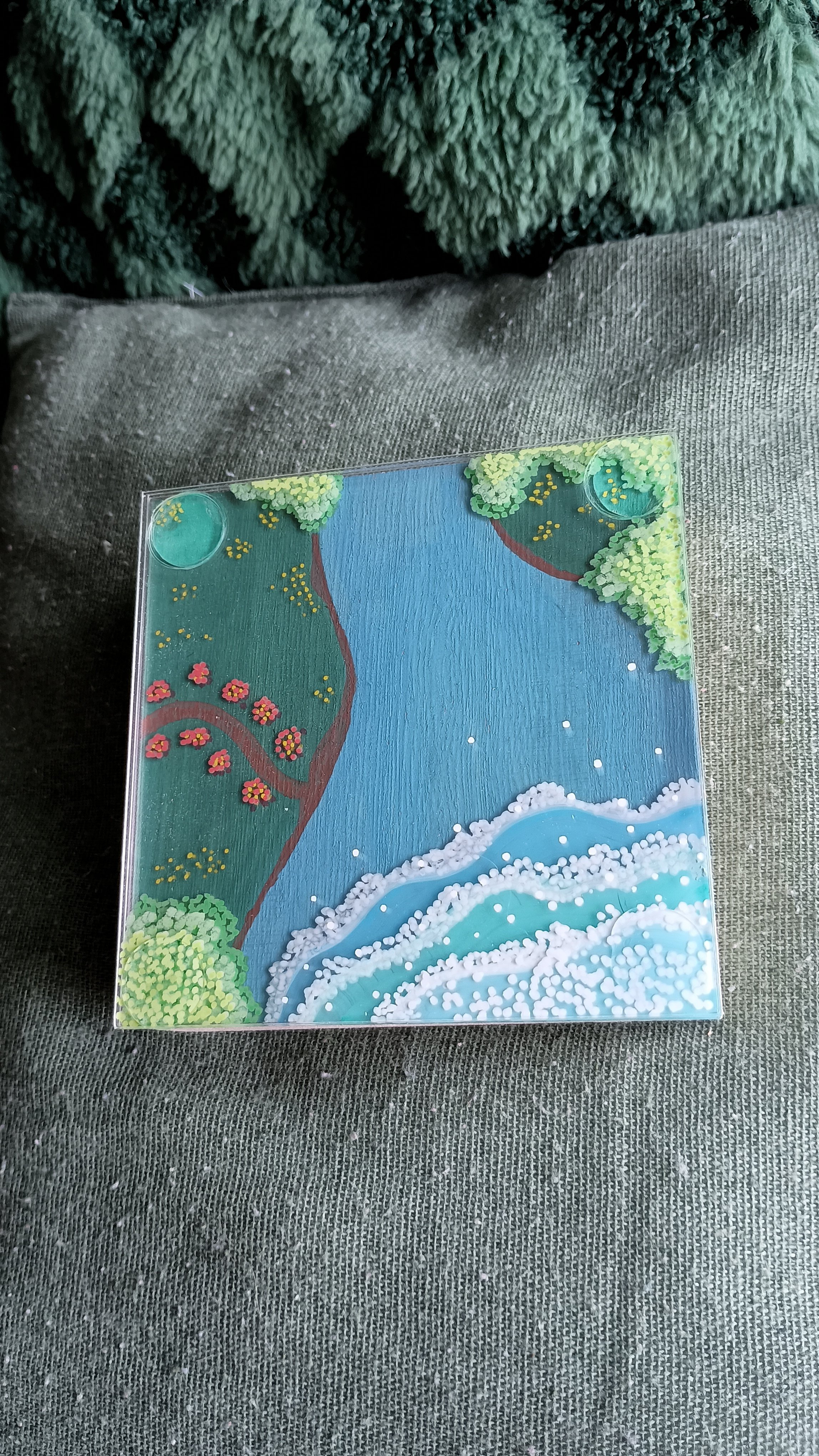 Waterfall Acrylic Block 4x4