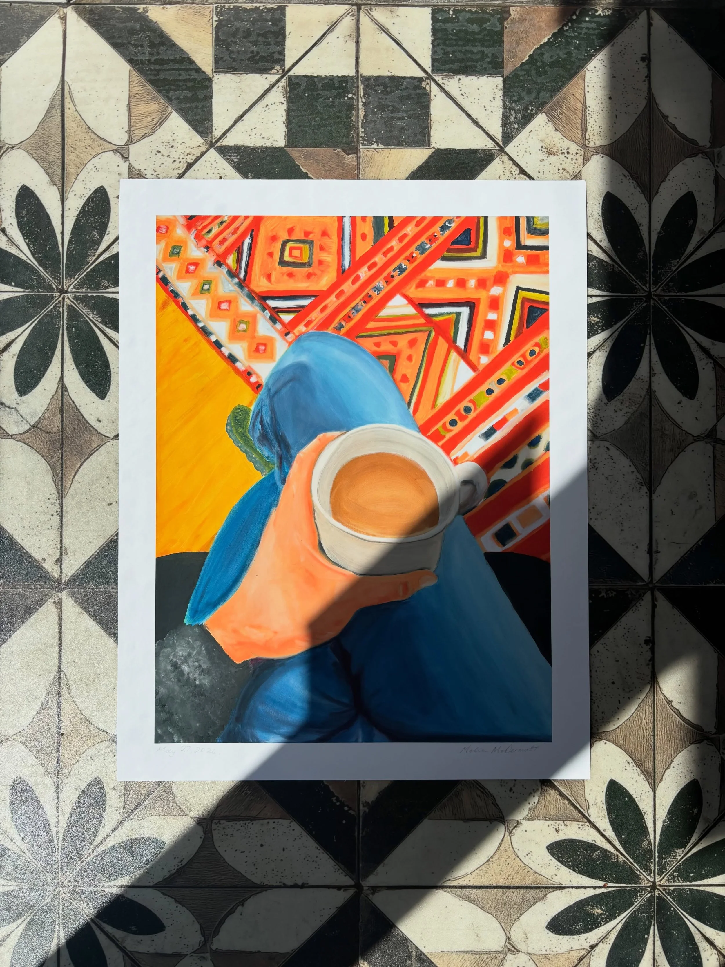 Fine art prints from original Melia McDermott oil paintings coming to the online store this Sunday. 

This is &ldquo;First Thing&rdquo; a 10.5&rdquo;x14&rdquo; on 12.5&rdquo;x16&rdquo; acid free paper. Get it for CA$55 or find us at Lilac Fest June 7