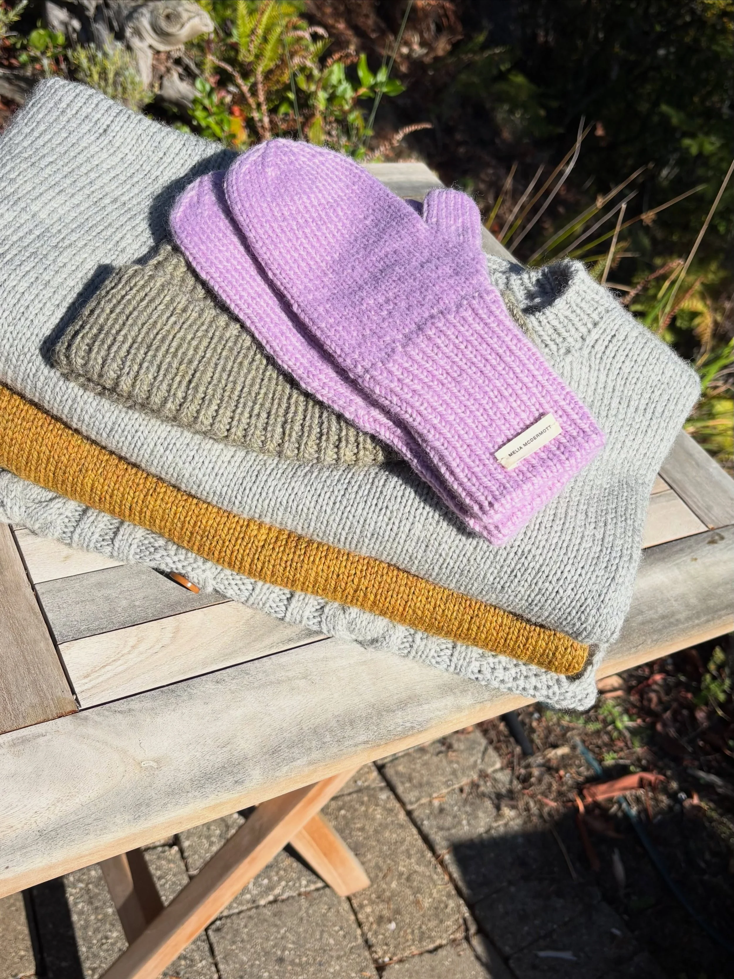 Orders are starting to roll out one slow, thoughtfully produced piece at a time. That grey sweater there really put me through the wringer, but I&rsquo;m proud of everyone of them and can&rsquo;t wait for their new owners to try them on. 

My little 