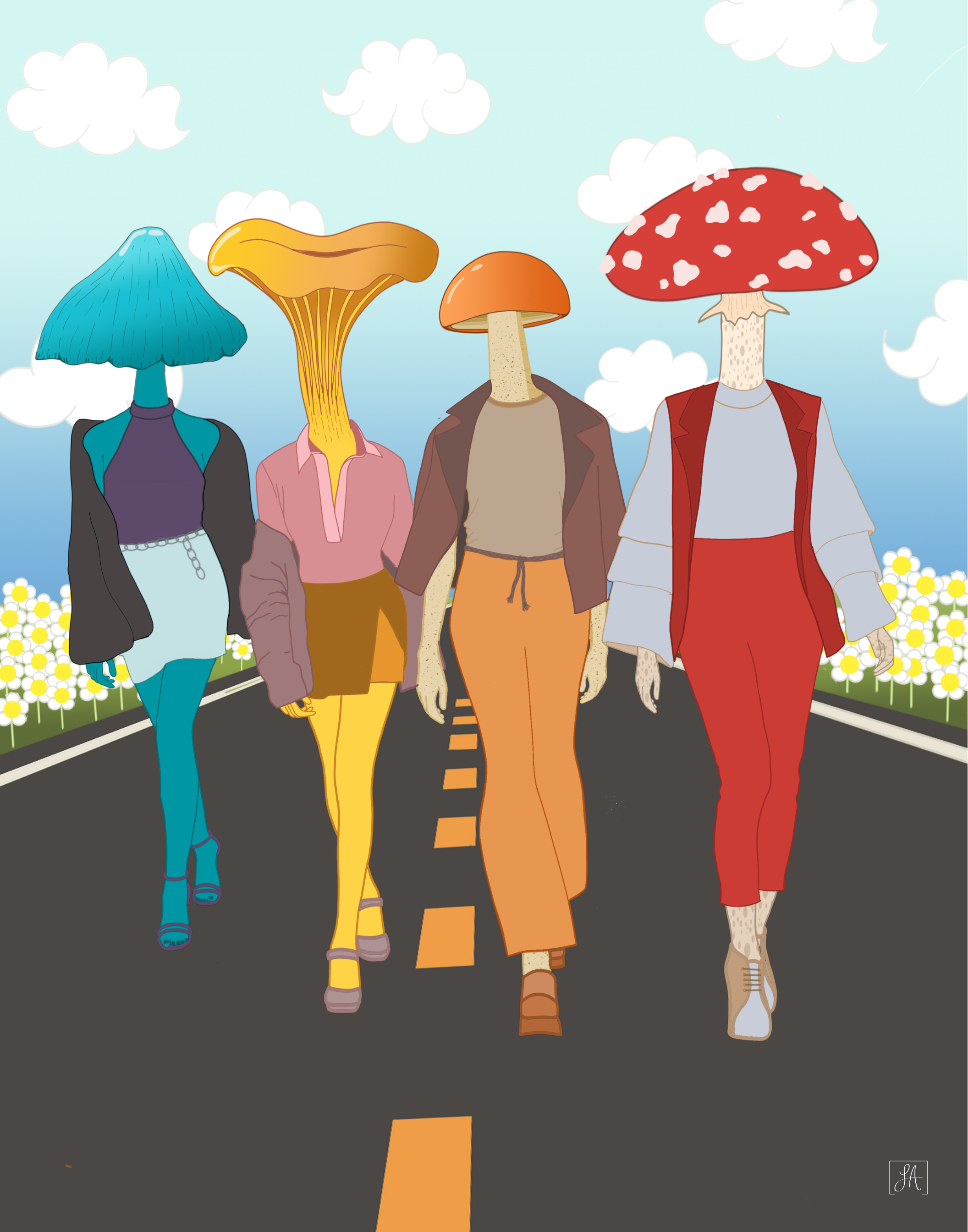 Fungi(rls) Trip - Version 2 - Unframed