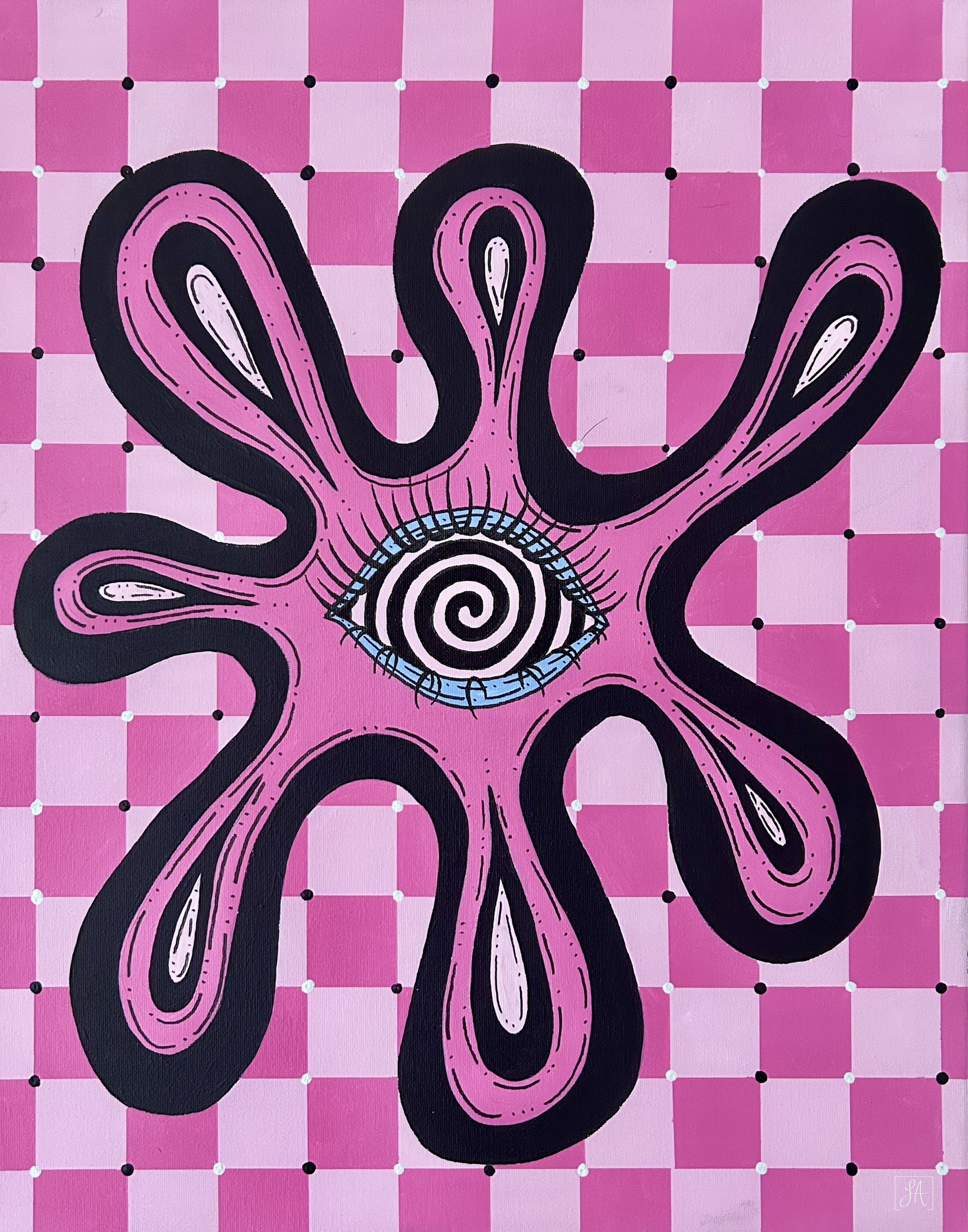 Pink-a-Boo - Art Print - Unframed