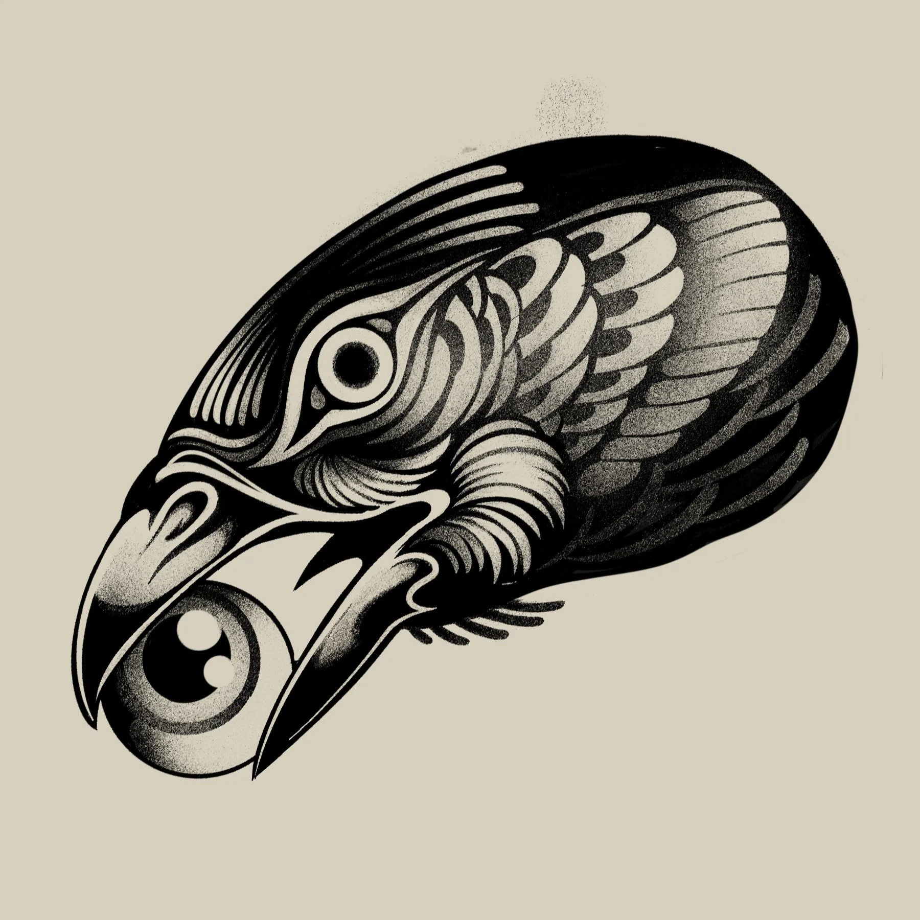 Crow Head
4.5 x 2.5"
300 - 450