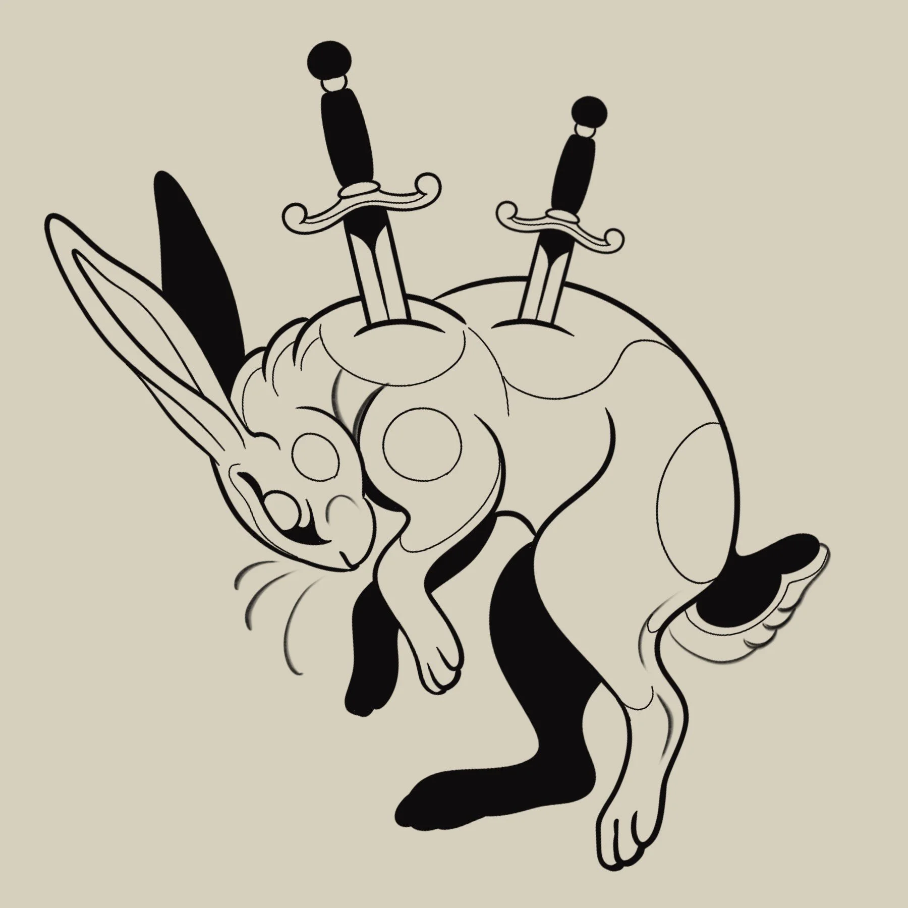 Dagger Rabbit 
4.5 x 3"
250 - 350