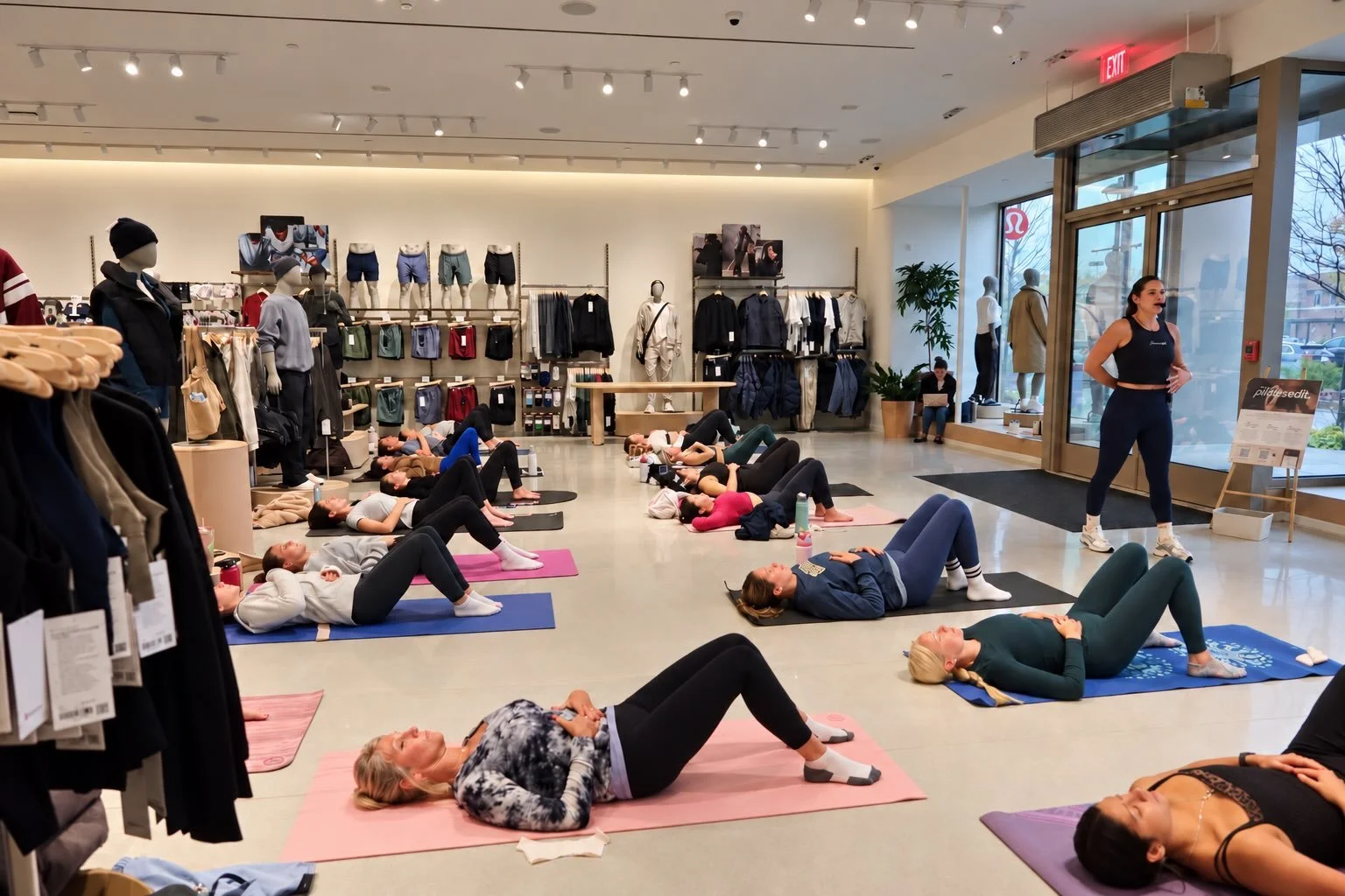A little Monday movement at lululemon Derby Street!

Thank you to everyone who joined us for class today and to the @lululemon team for hosting us. We loved sharing a little preview of The Pilates Edit with you!

@rhw_hingham @drybarshops_derbystreet