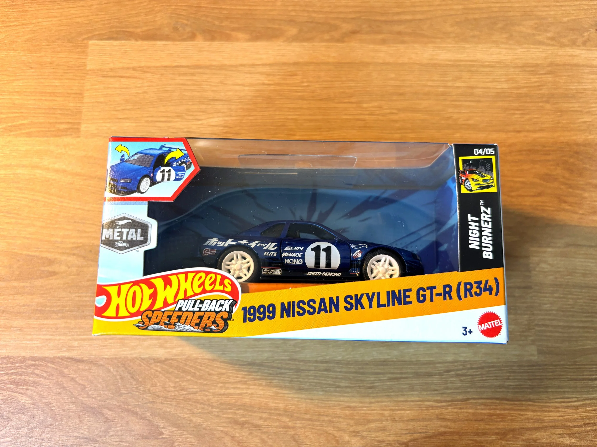 Hot Wheels - Pullback Speeders - 1999 Nissan Skyline GT-R (R34)