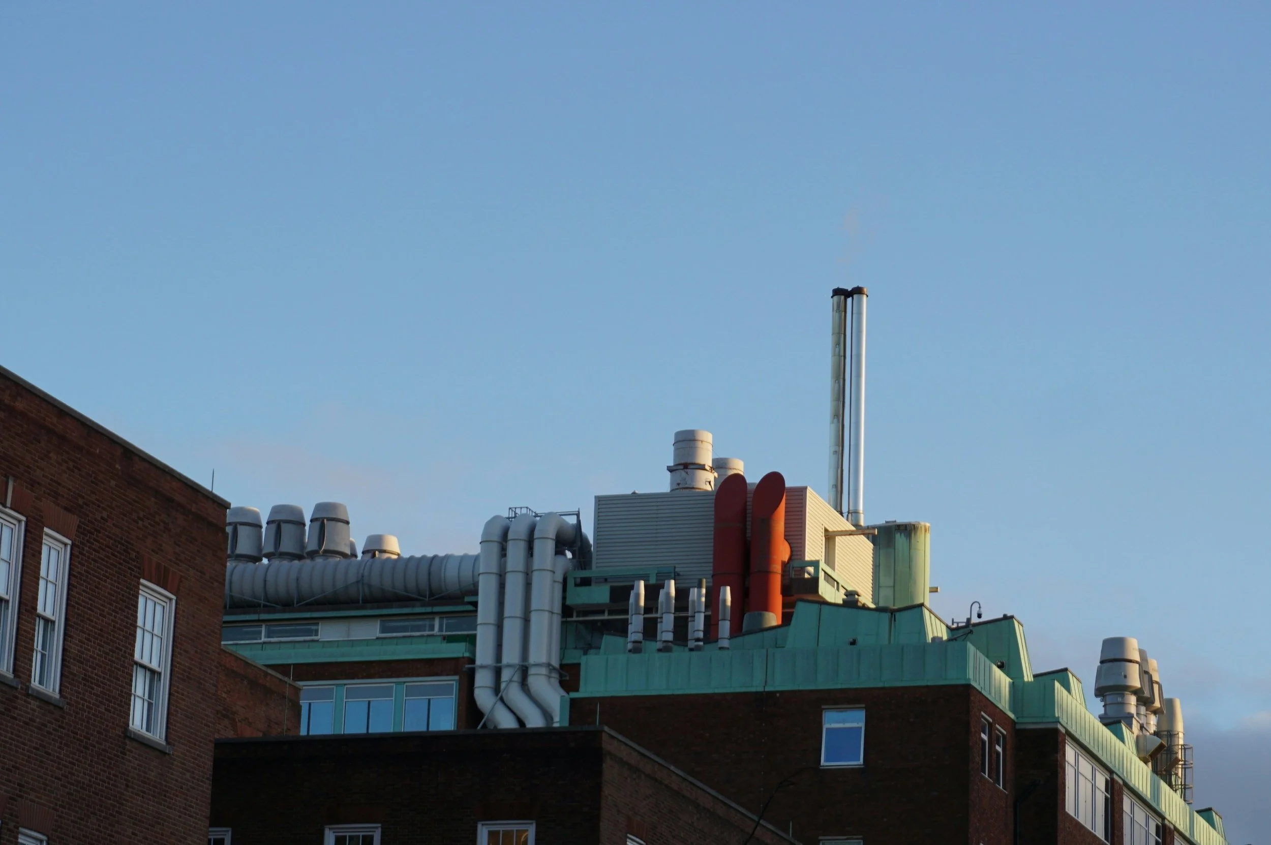 Exterior of an industrial building