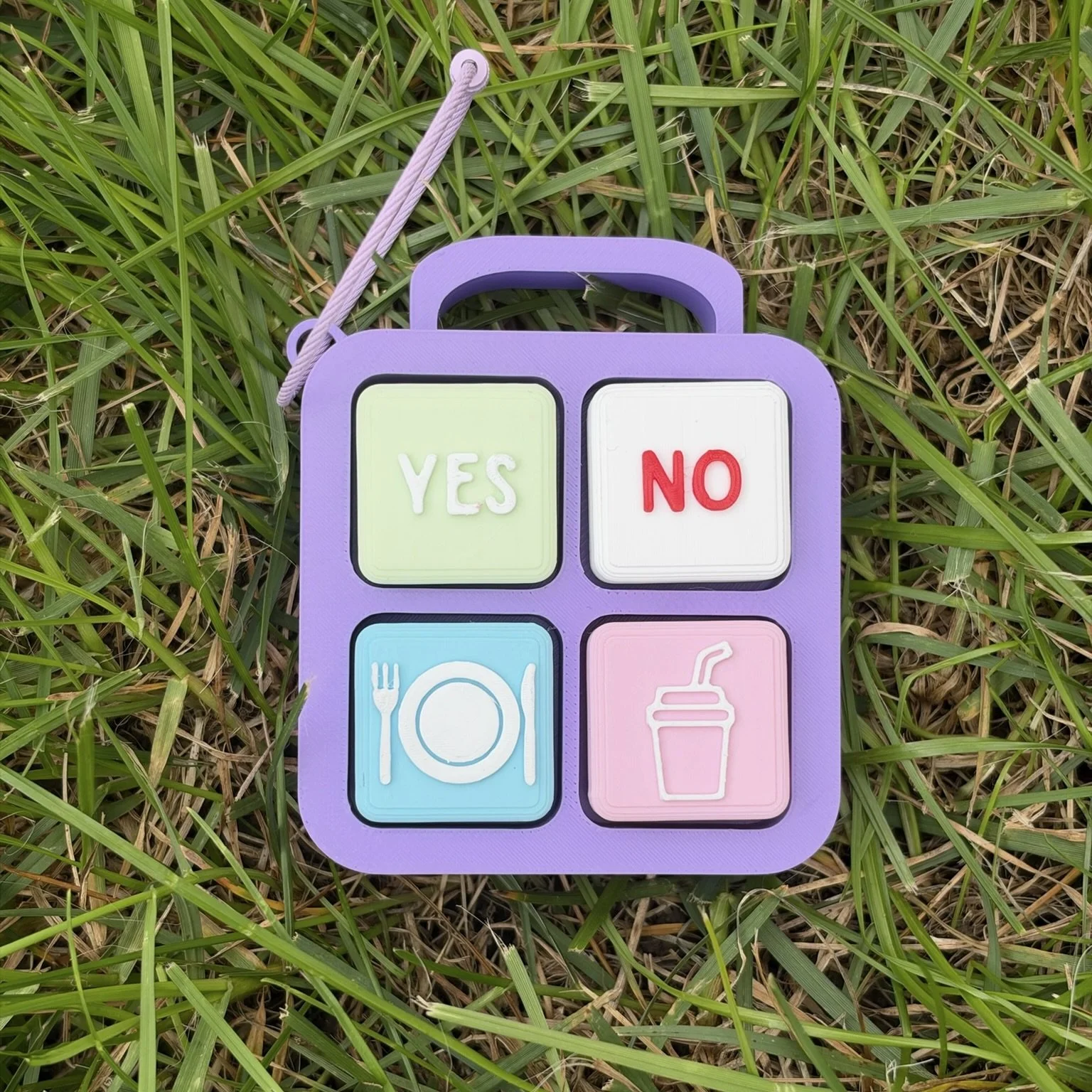 AAC Clicker: 4 Square with Keychain