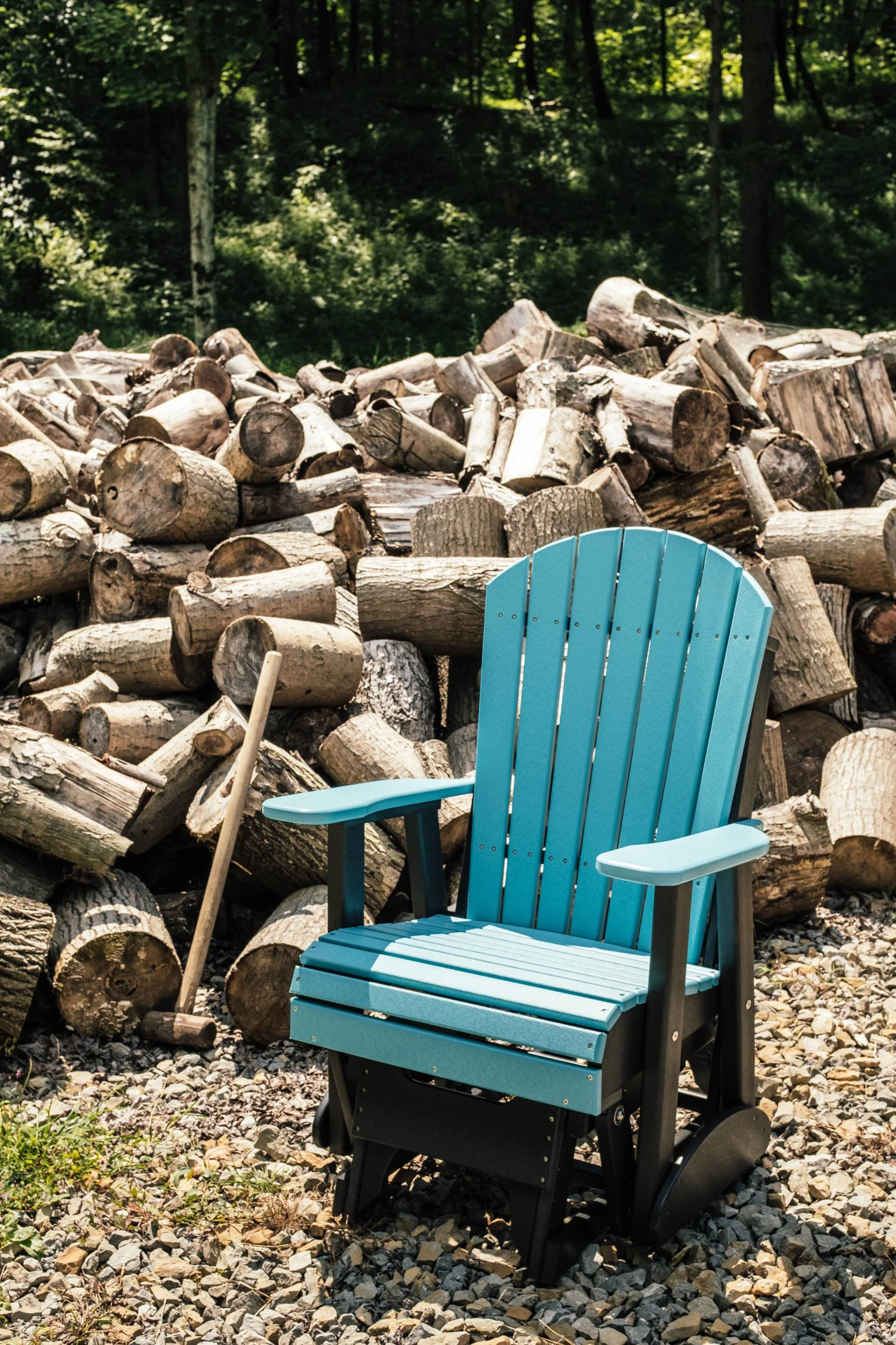 2' Adirondack Poly Glider (Aruba Blue & Black) 1.jpg