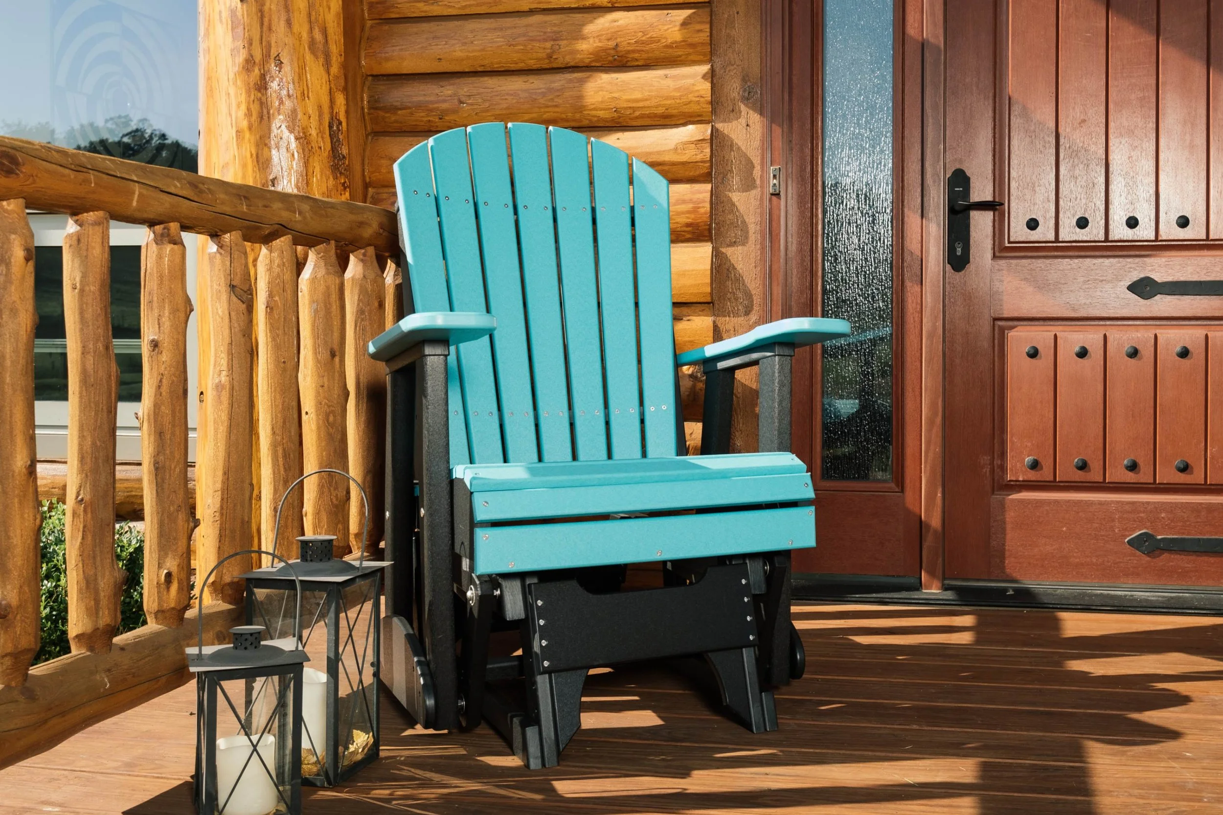2' Adirondack Poly Glider (Aruba Blue & Black).jpg