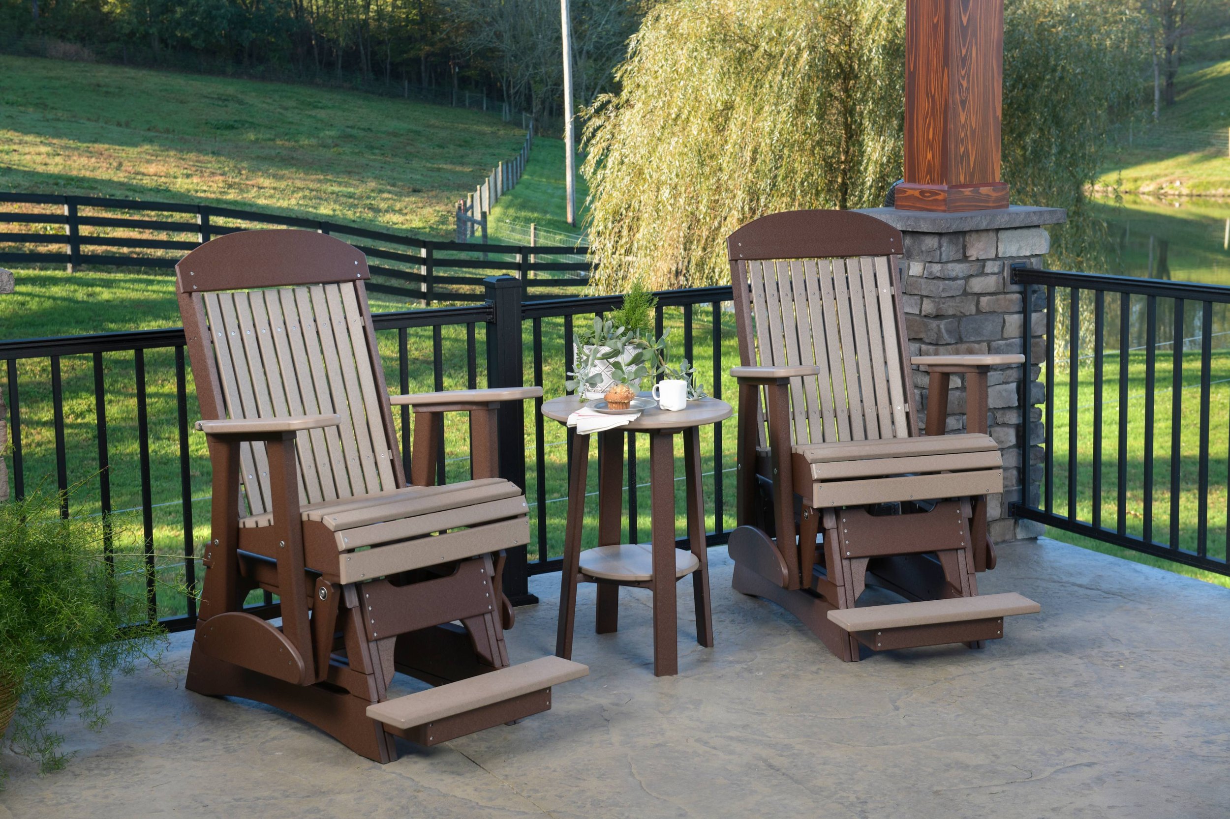 2' Classic Poly Balcony Gliders (Weatherwood & Chestnut Brown).jpg