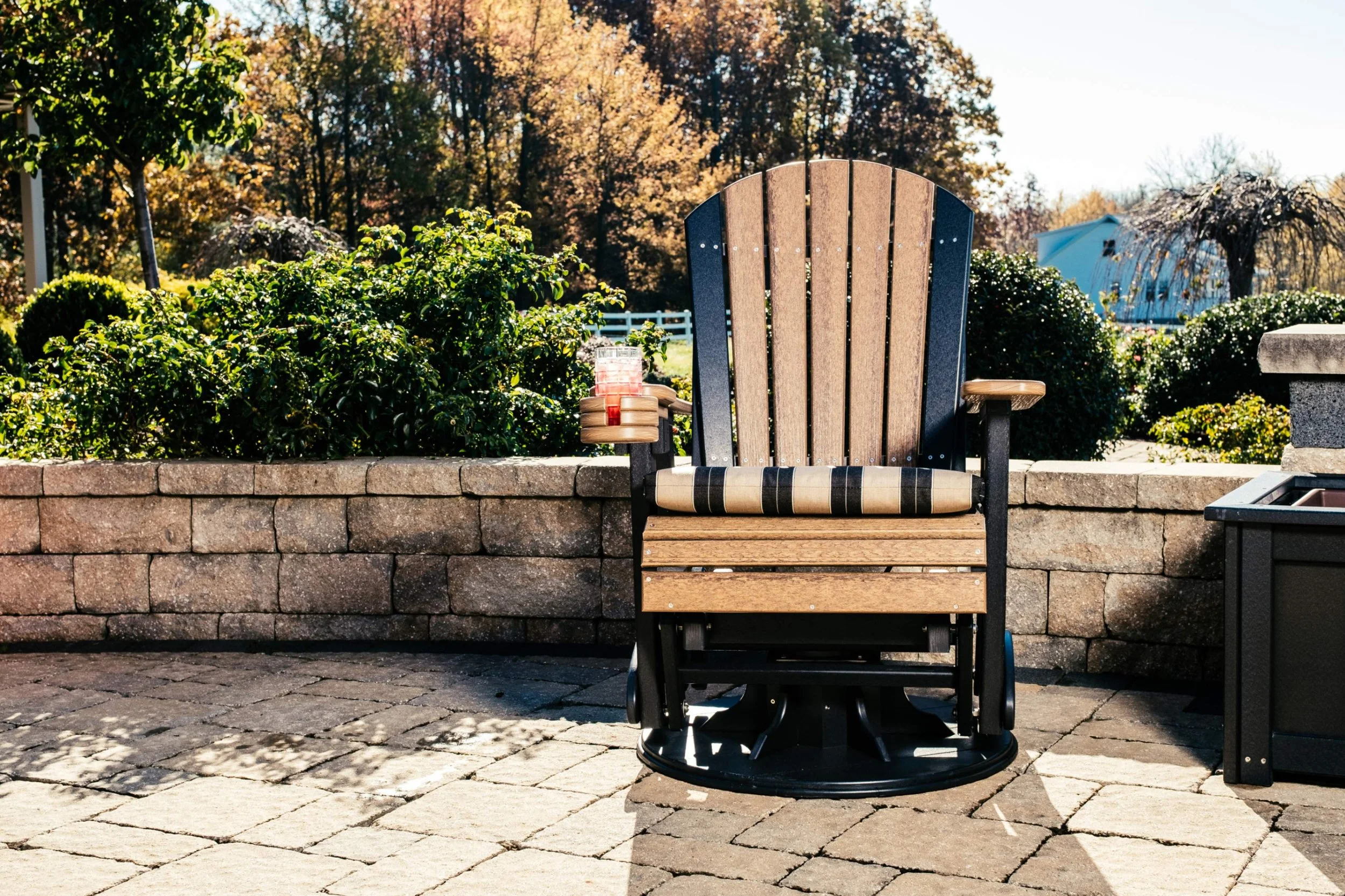 2' Swivel Adirondack Poly Glider (Antique Mahogany & Black).jpg