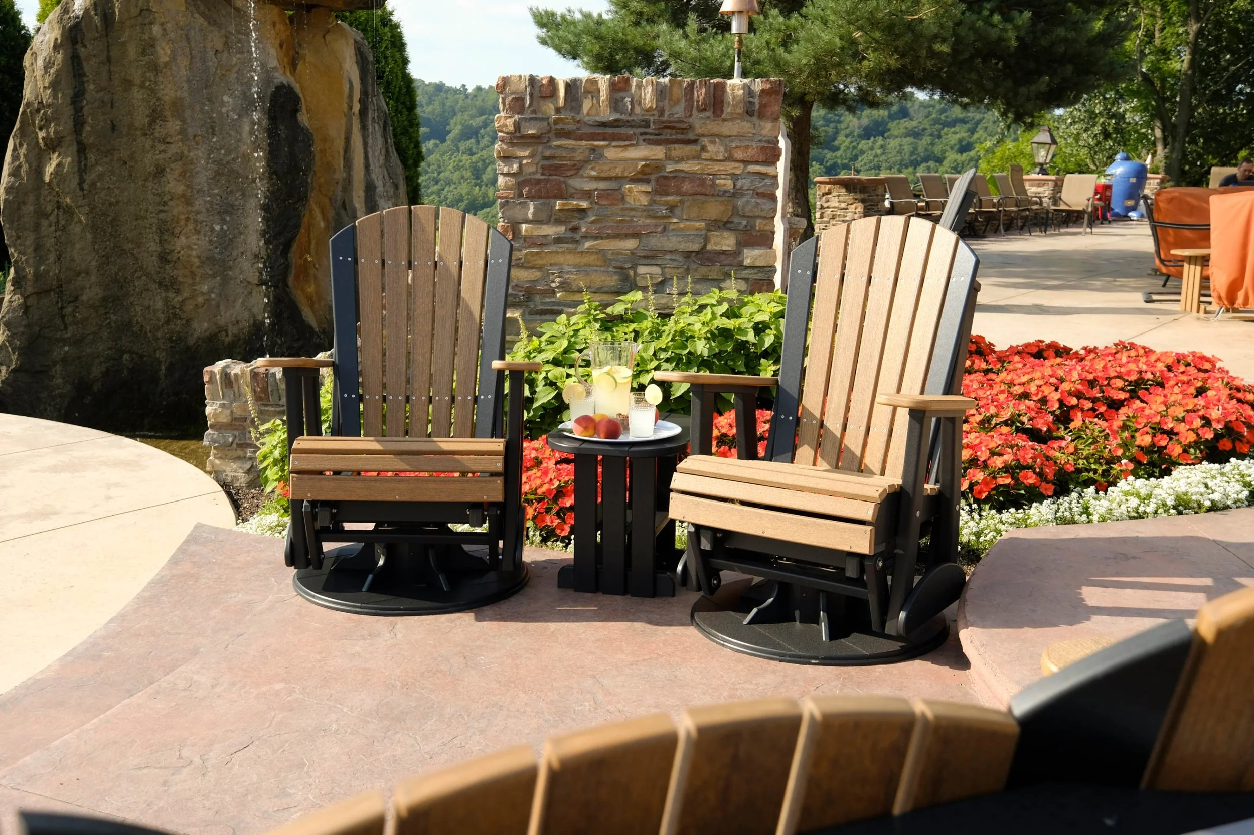 2' Swivel Adirondack Poly Gliders (Antique Mahogany & Black).jpg