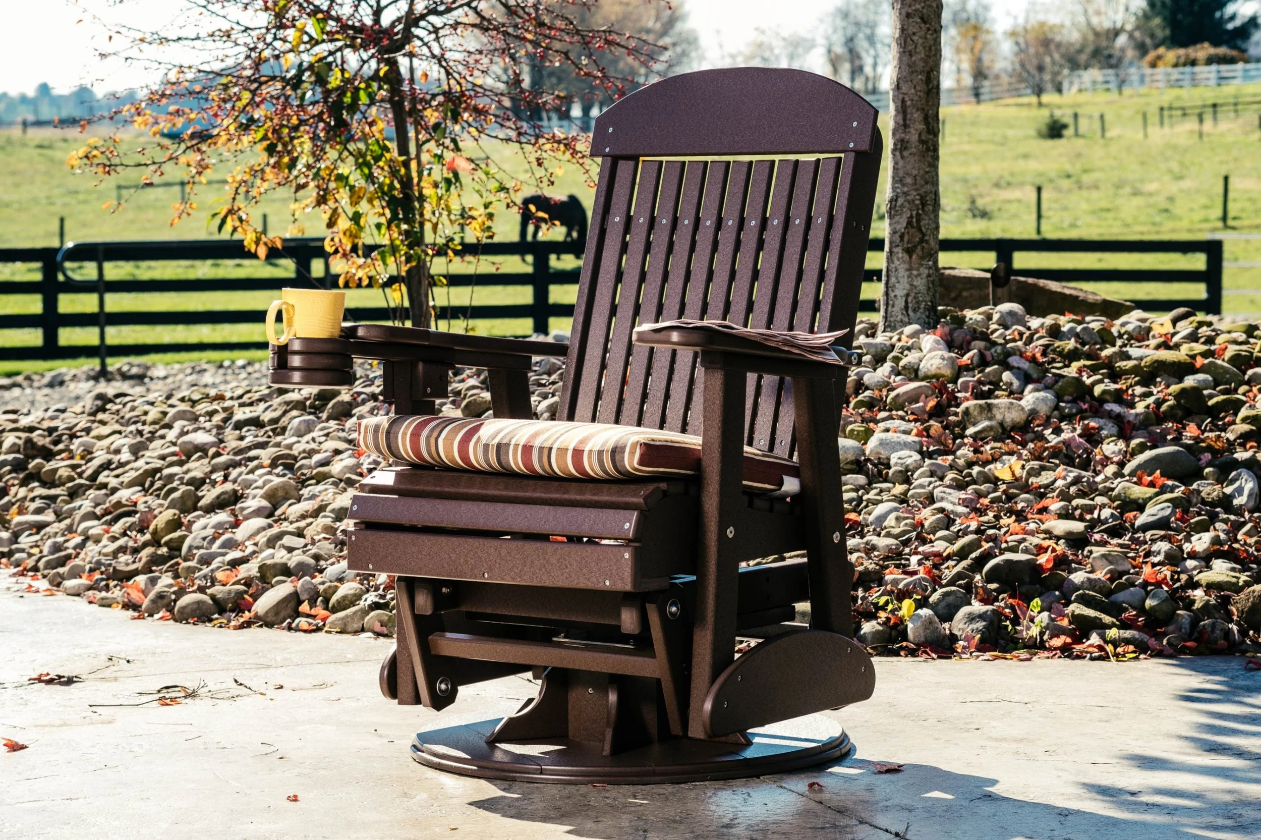 2' Swivel Classic Poly Glider (Chestnut Brown).jpg