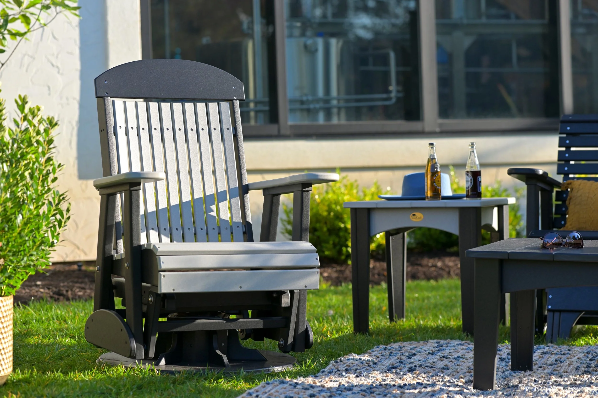 2' Swivel Classic Poly Glider (Dove Gray & Black).jpg