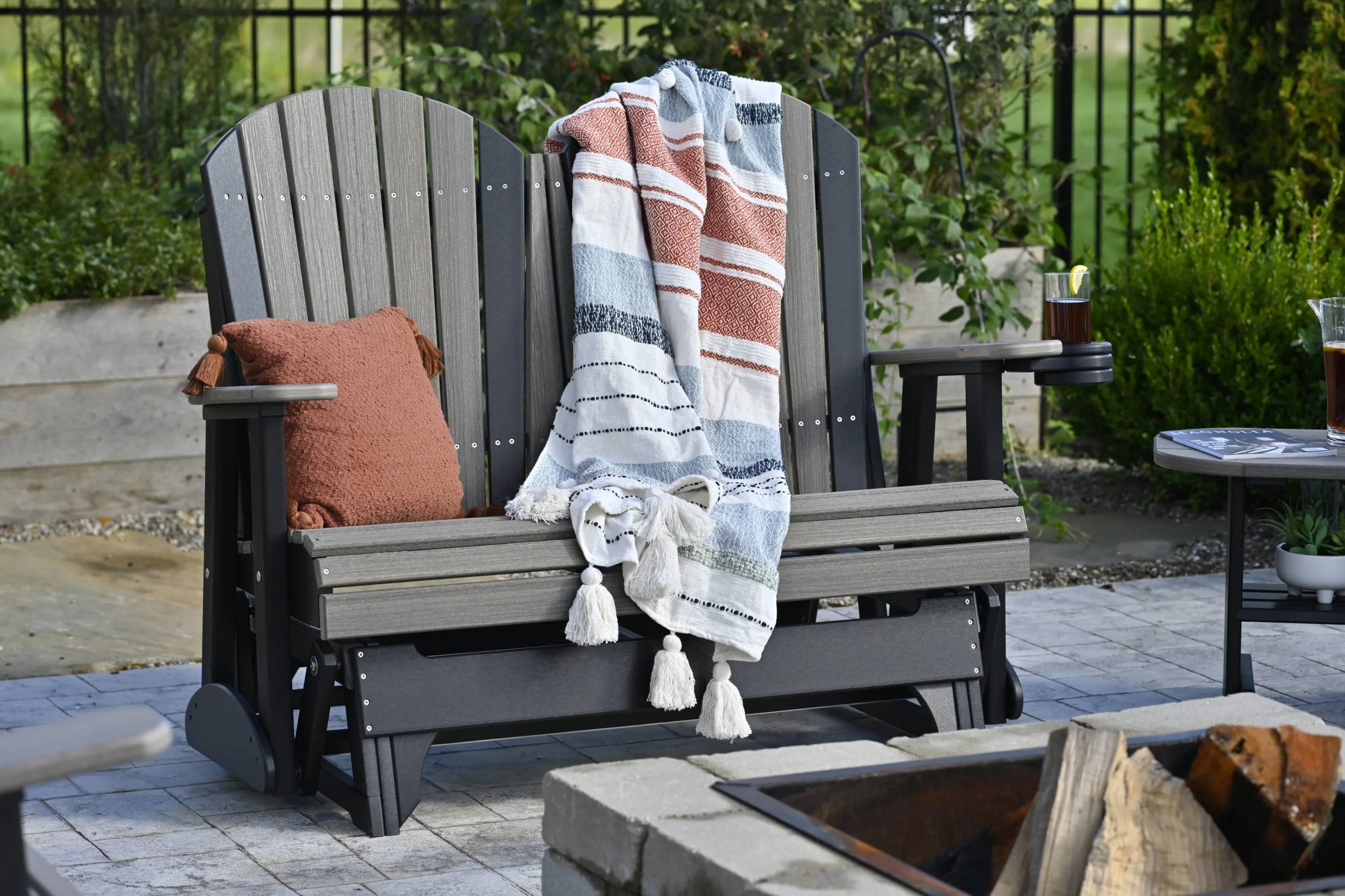 4' Adirondack Poly Glider (Coastal Gray & Black).JPG
