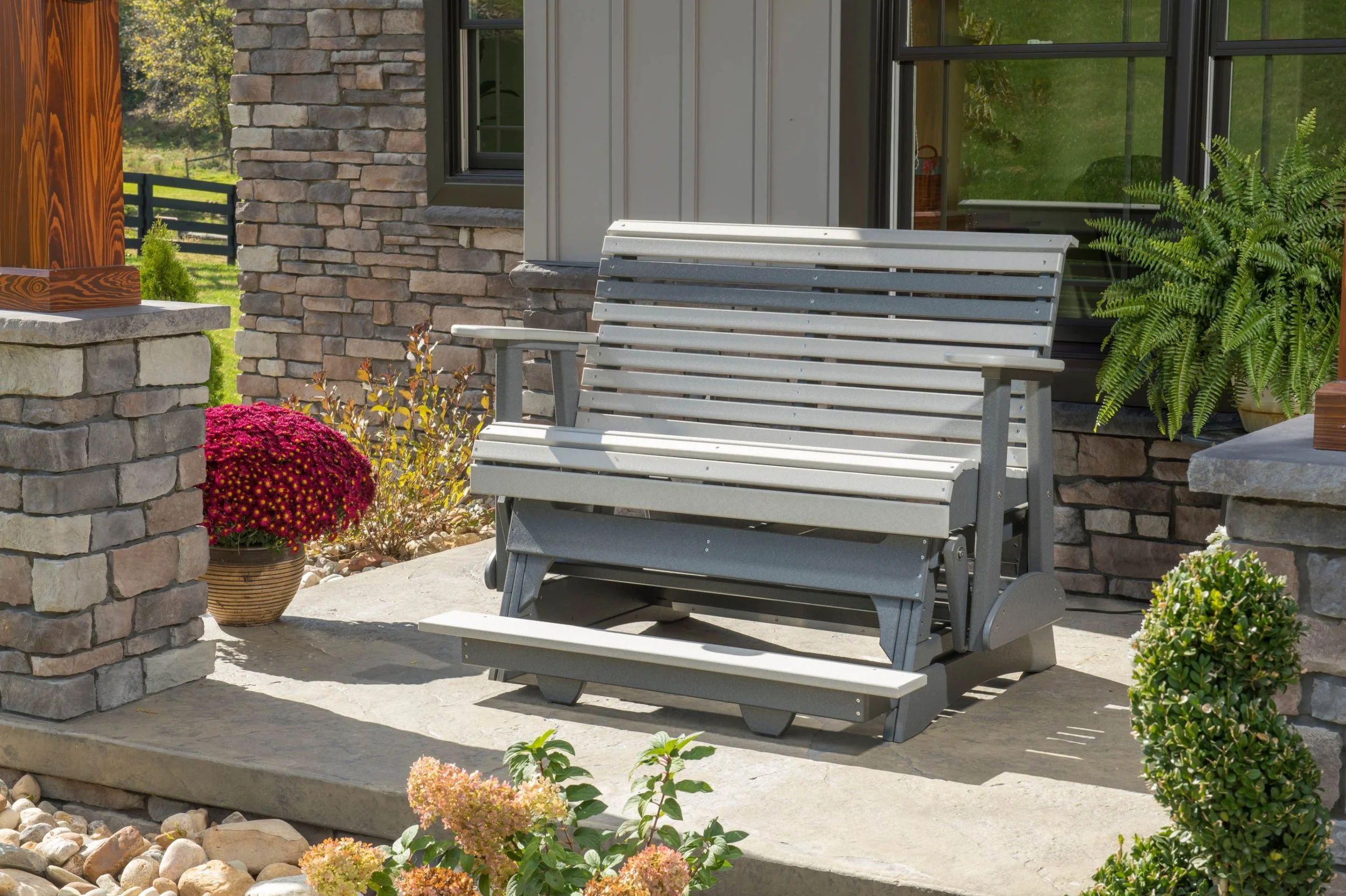4' Plain Poly Balcony Glider (Dove Gray & Slate).jpg