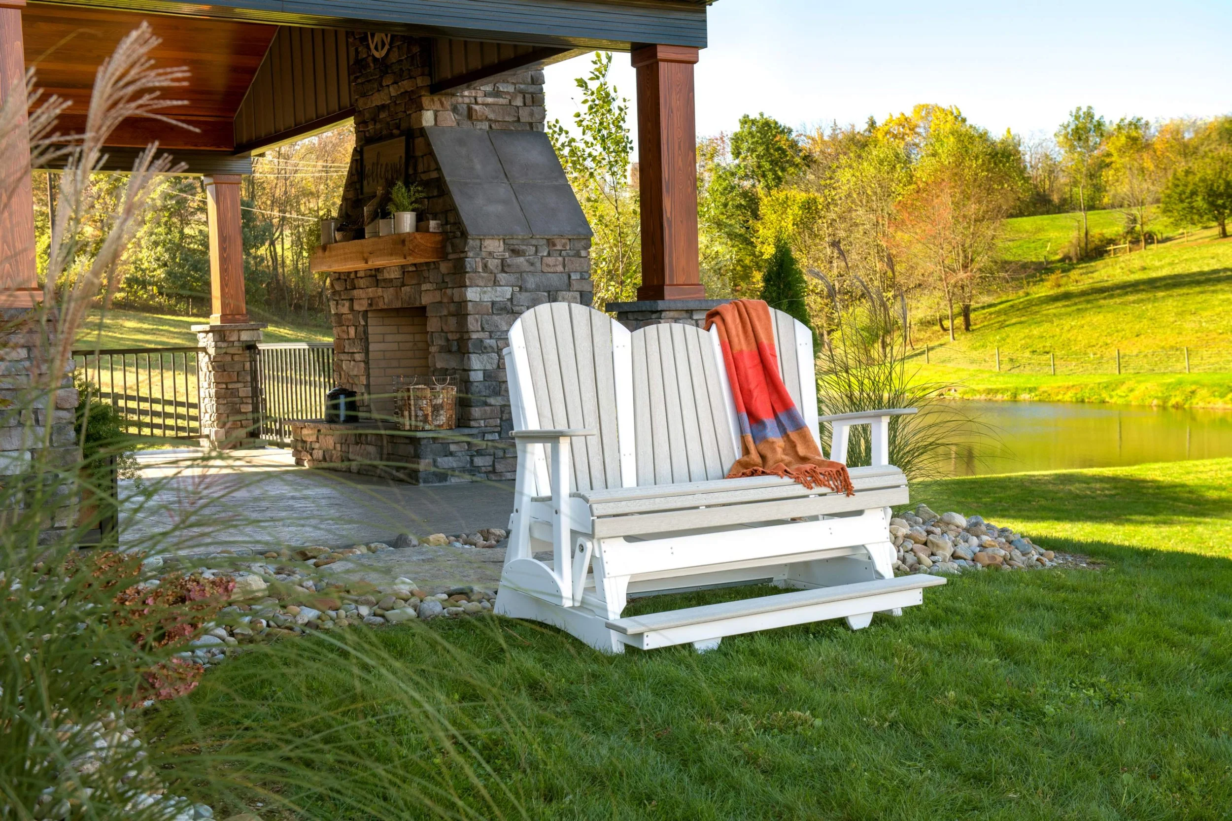 5' Adirondack Poly Balcony Glider (Birch & White).jpg