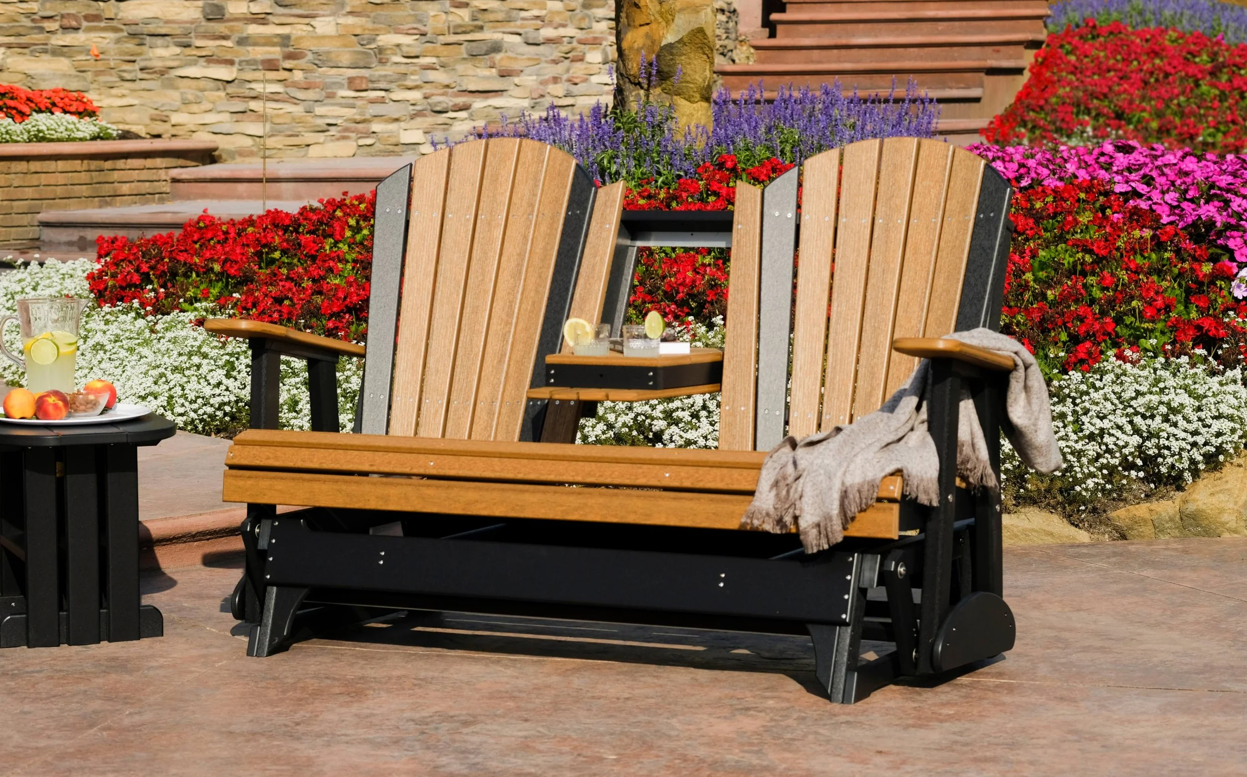 5' Adirondack Poly Glider (Antique Mahogany & Black).jpg