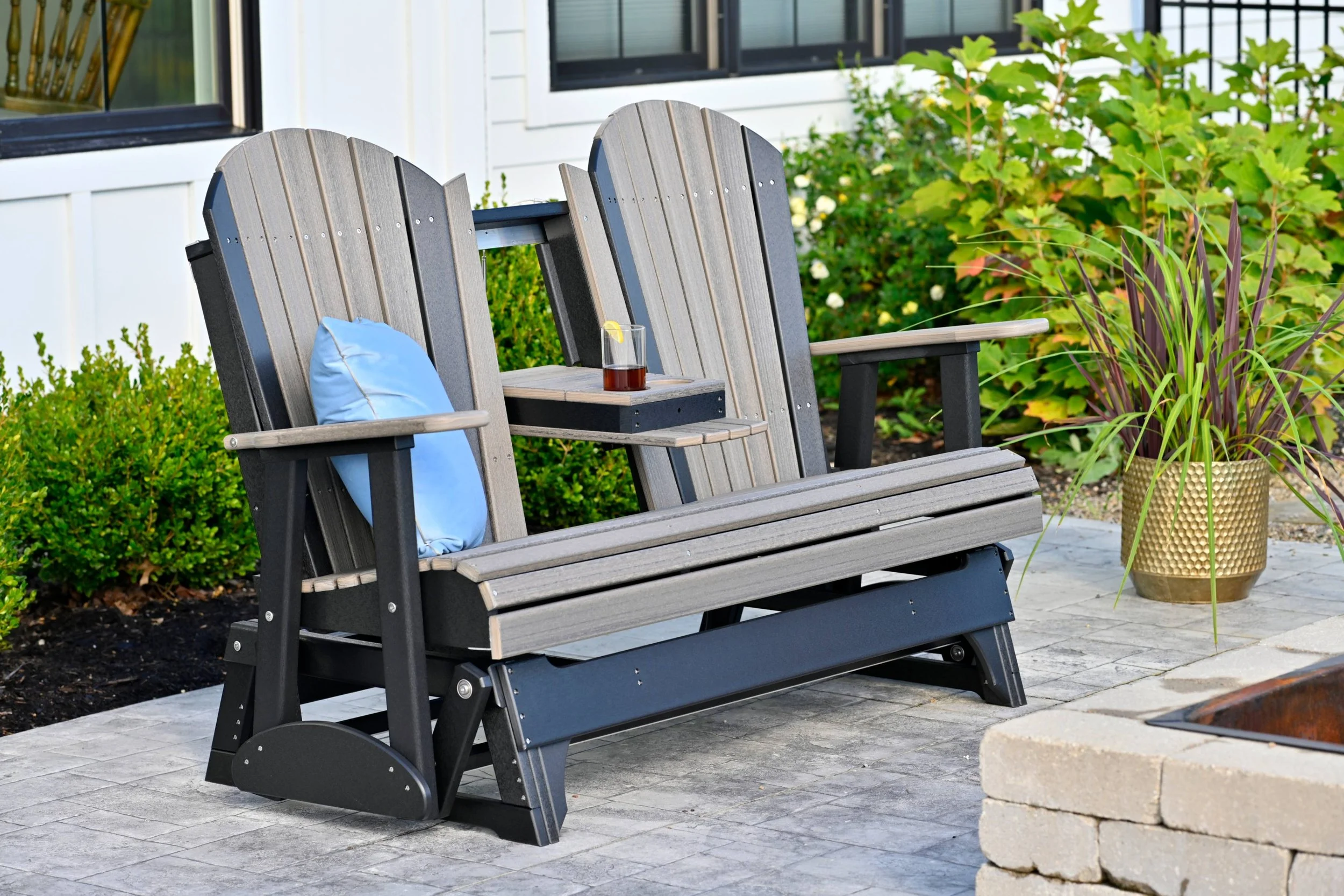 5' Adirondack Poly Glider (Coastal Gray & Black).jpg