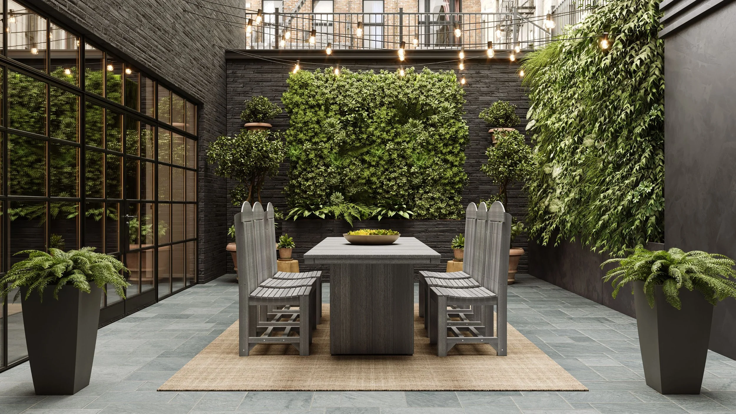 Urban Dining Table (3' x 8' Rectangular) Set (Coastal Gray).jpg