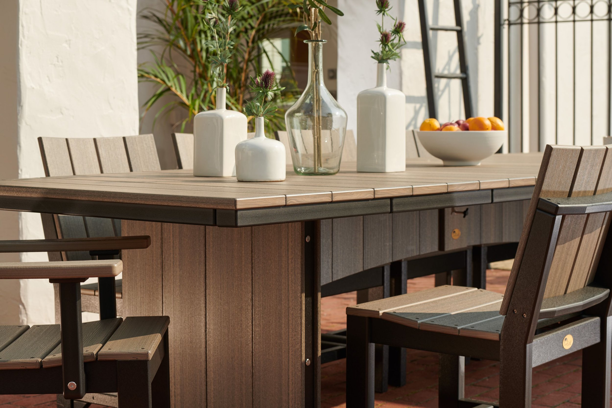Urban Dining Table (4' x 10' Oval) Set (Coastal Gray & Black) 2.jpg