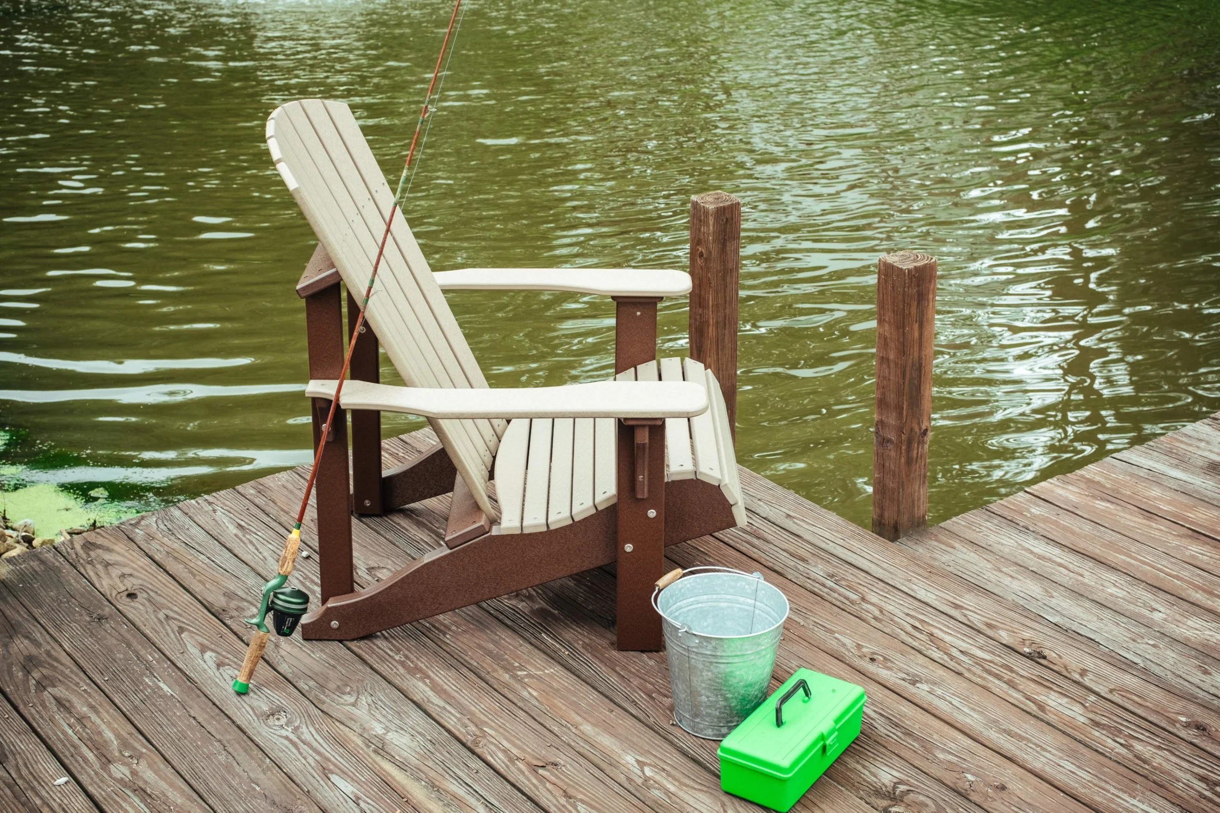 Poly Deluxe Adirondack Chair (Weatherwood & Chestnut Brown).jpg