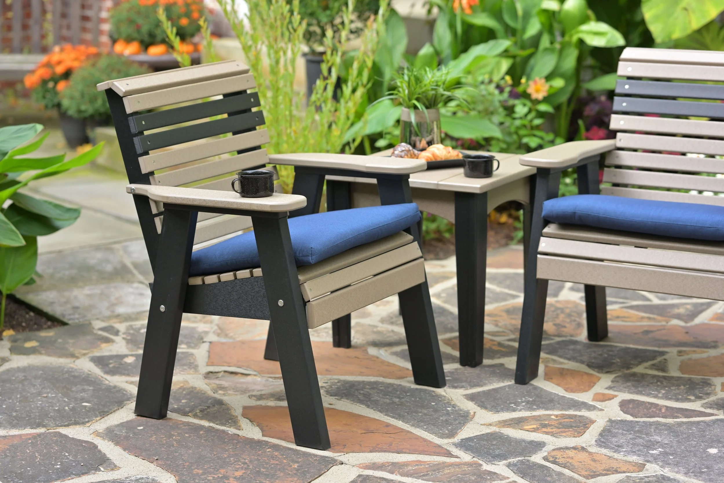 2' Plain Poly Benches (Weatherwood & Black).jpg