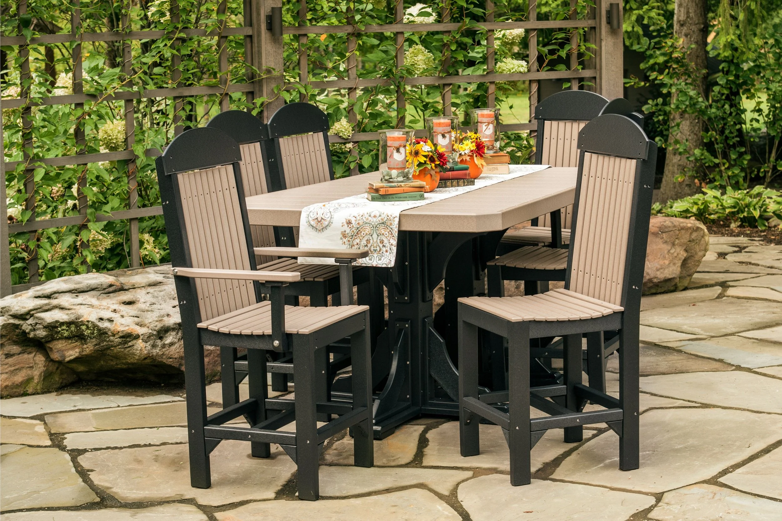 Poly 4' x 6' Rectangular Table Set (Weatherwood & Black).jpg