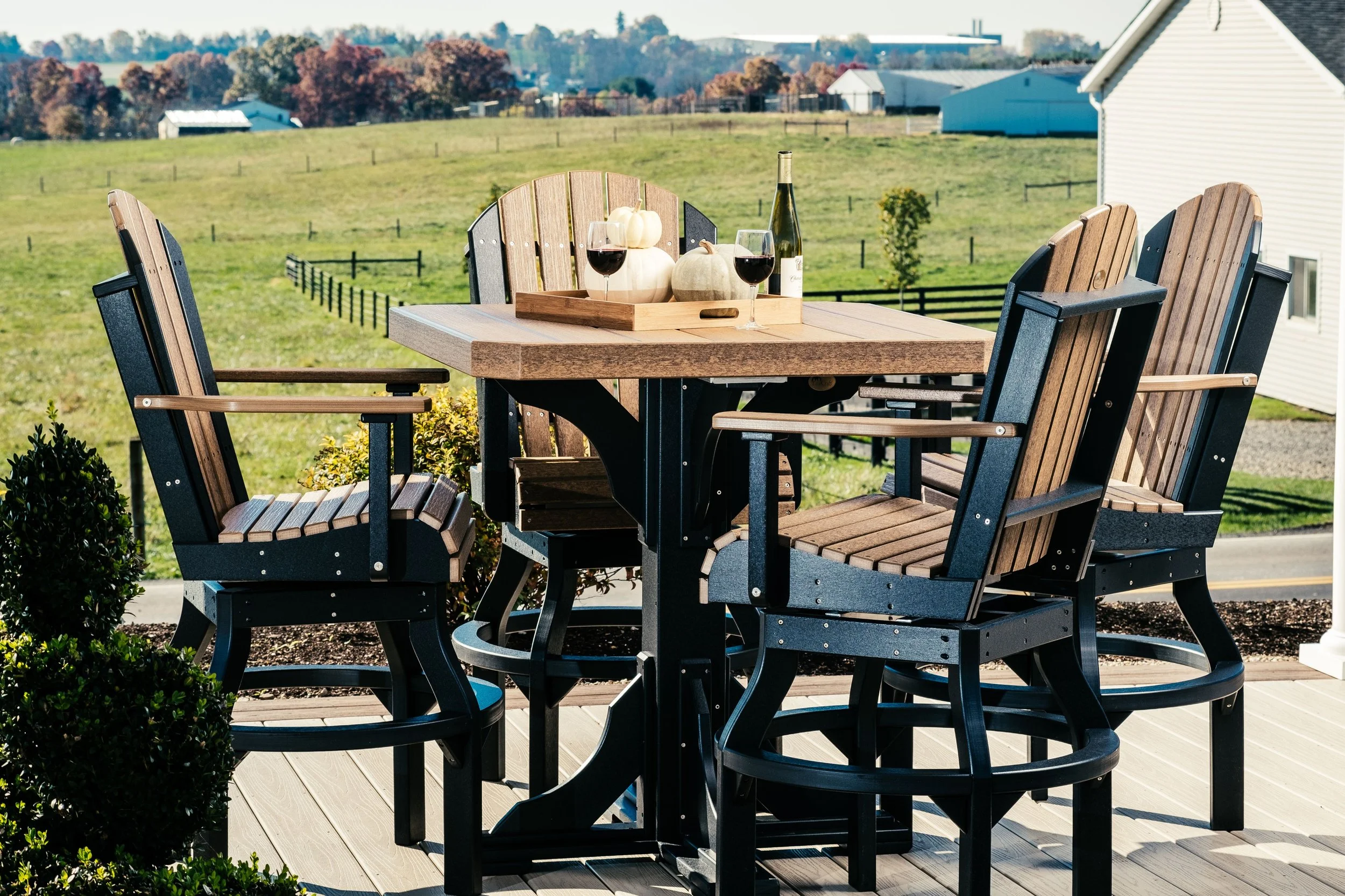 Poly 41'' Square Table Set (Antique Mahogany & Black) 3.jpg