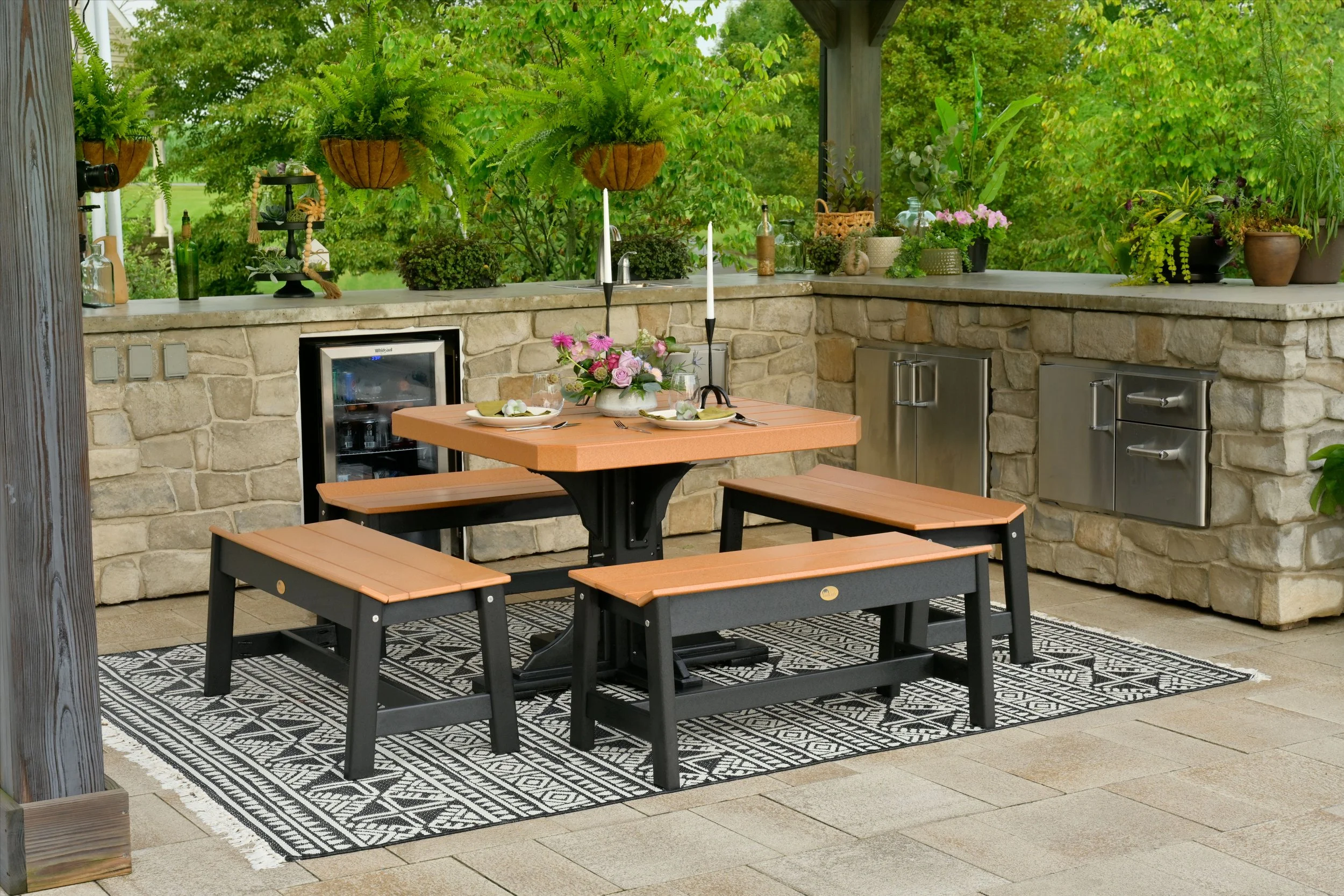 Poly 41'' Square Table Set (Cedar & Black) 1.jpg