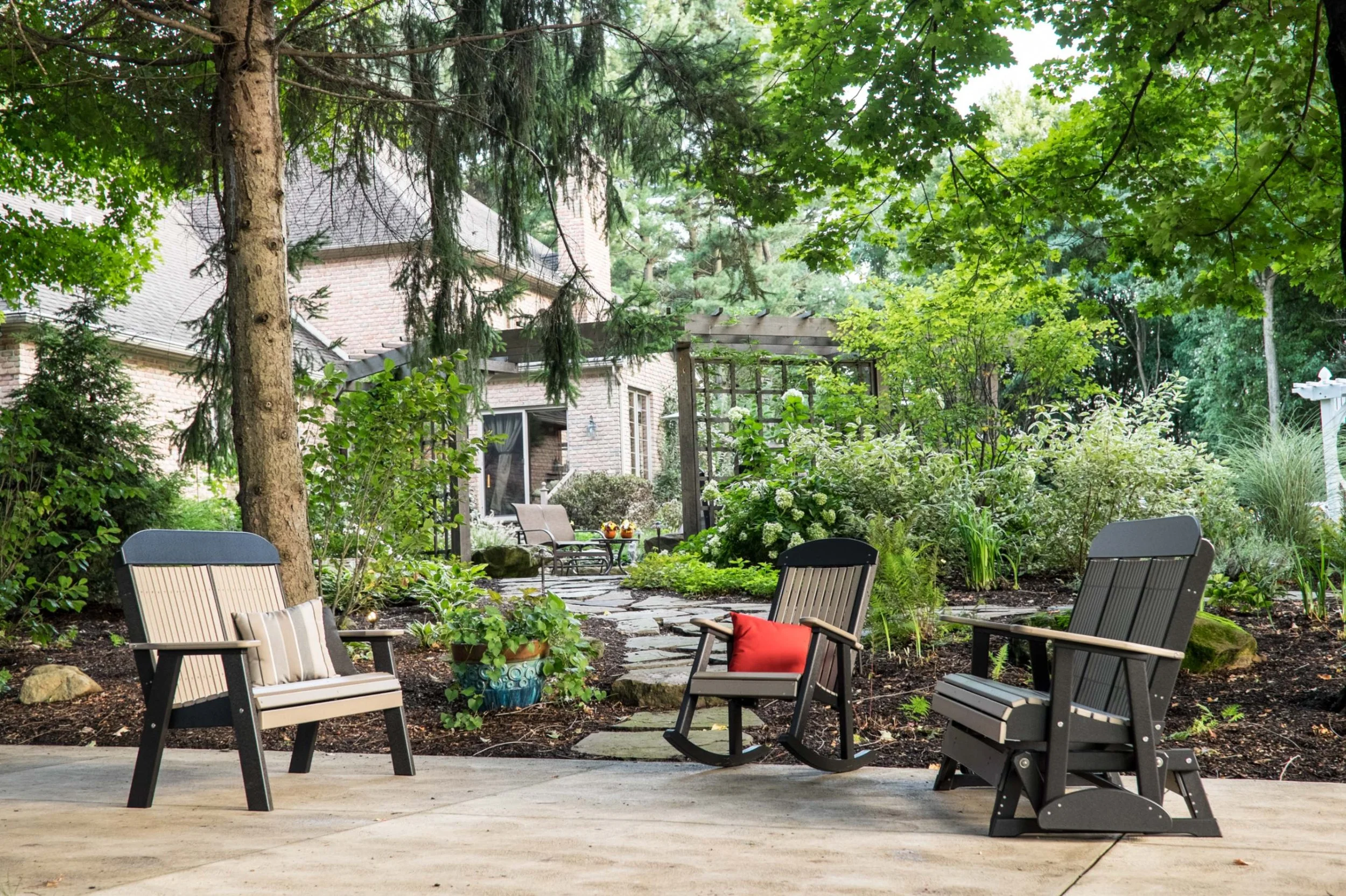 Poly Porch Rocker (Weatherwood & Black) 1.jpg