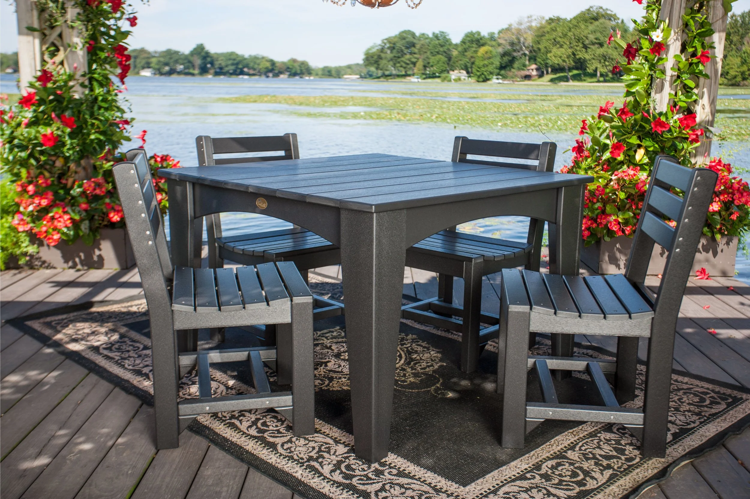 Island Dining Table (44'' Square) Set (Black).jpg